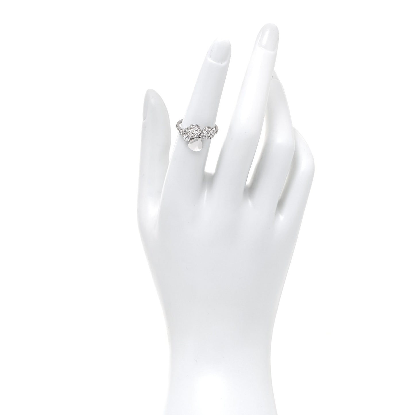 Platinum Diamond Paper Flowers Mixed Cluster Ring 52 6