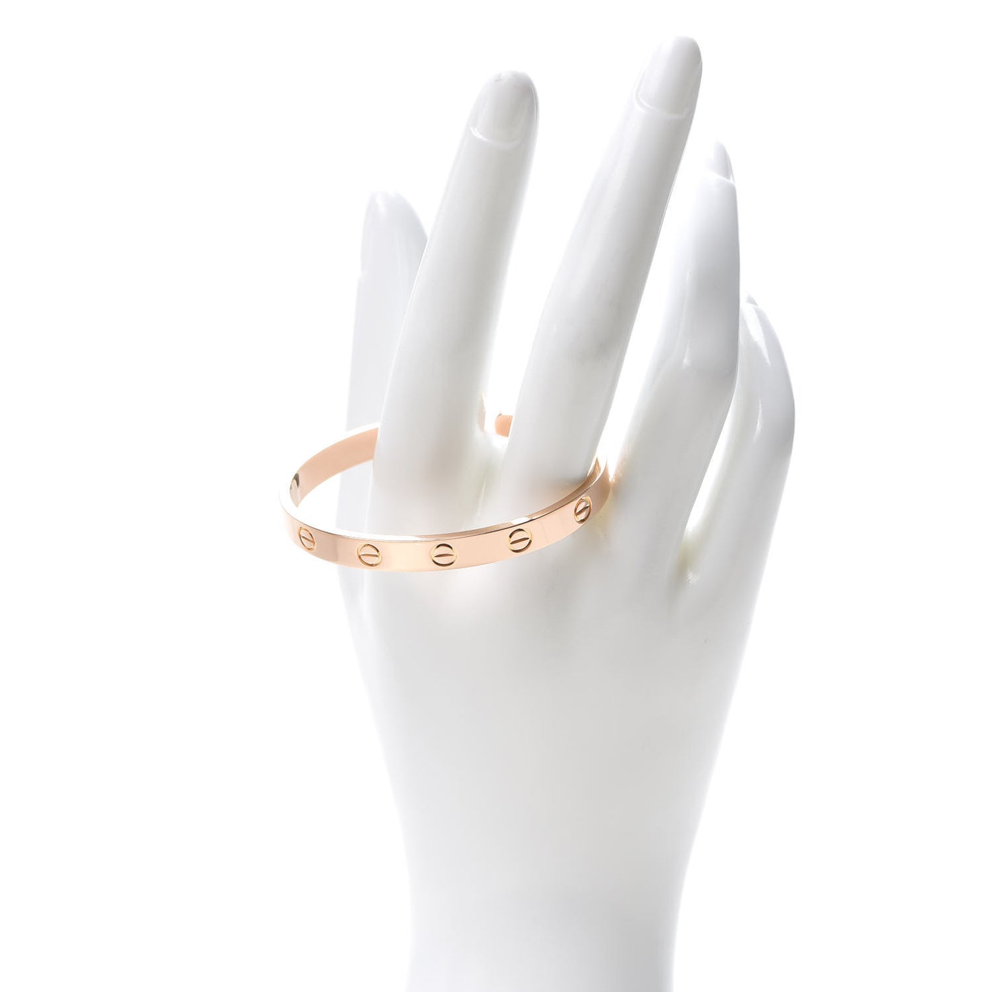18K Pink Gold LOVE Cuff Bracelet 16