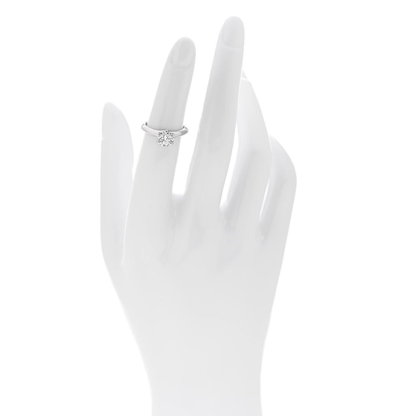 Platinum Diamond 1.02ct Solitaire Engagement Ring 48 4.5