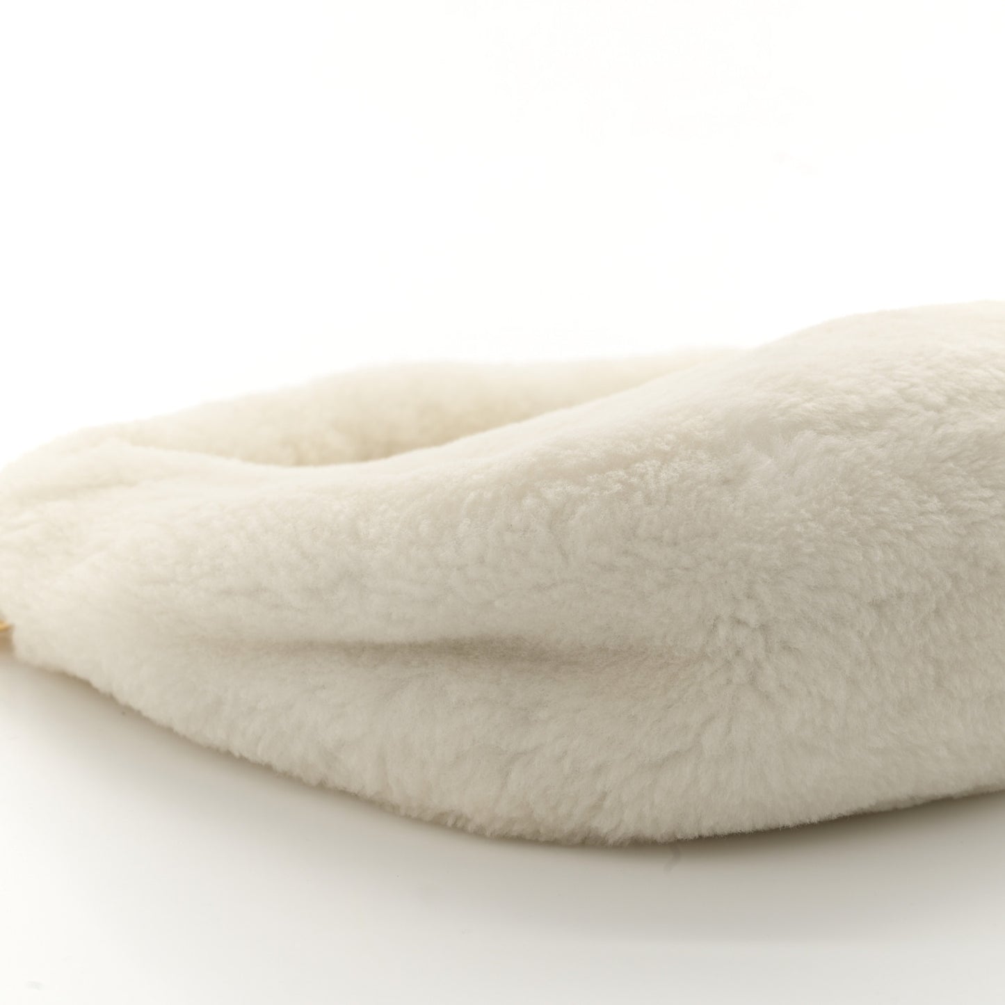 Montone Shearling Small Wander Hobo White