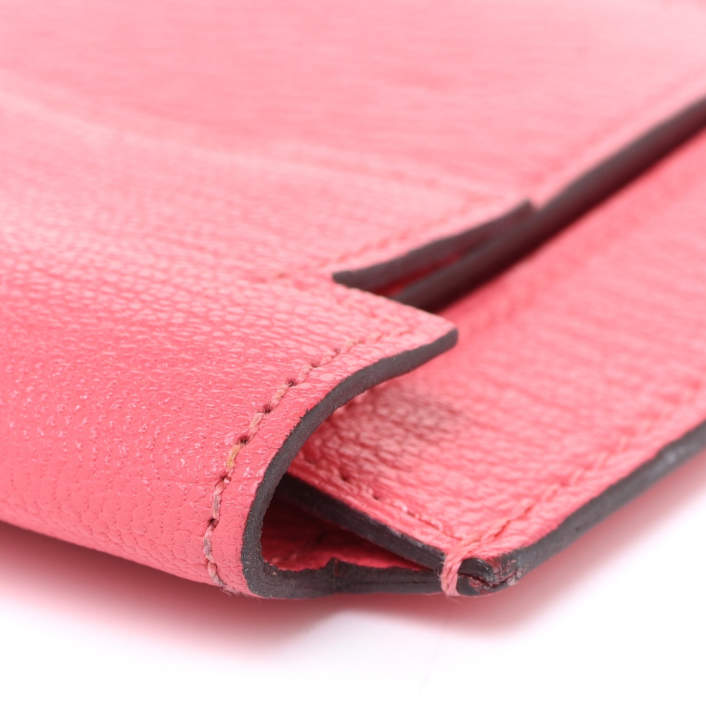 Chevre Mysore Kelly Pocket Compact Wallet Rose Lipstick