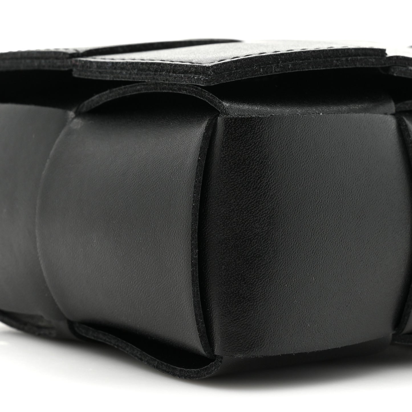 Nappa Maxi Intreccio The Belt Cassette Bag Black