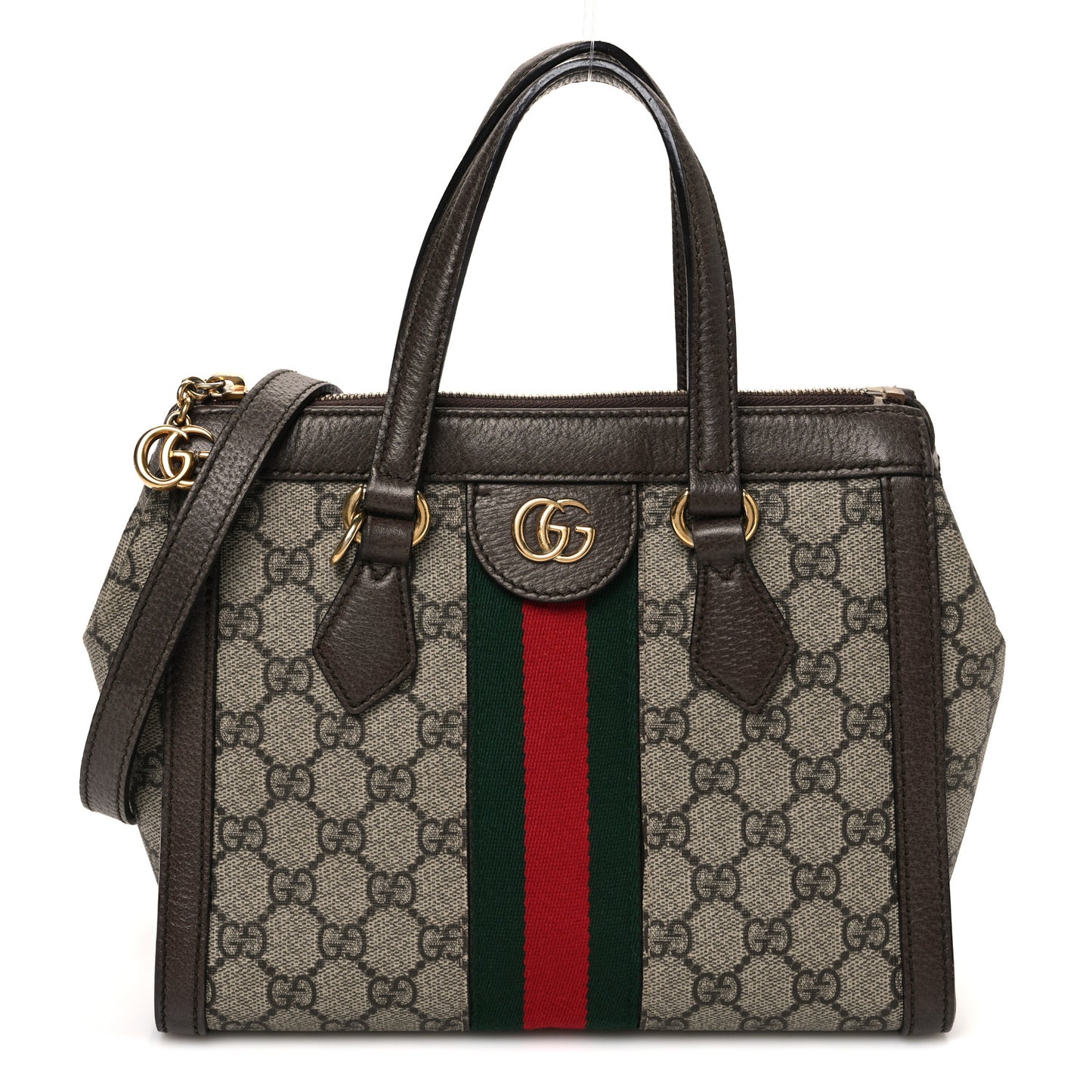 GG Supreme Monogram Small Ophidia Tote Bag Brown