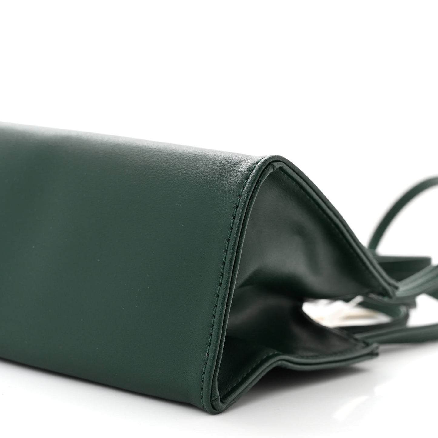 Vegan Leather Small Shopping Bag Dark Olive