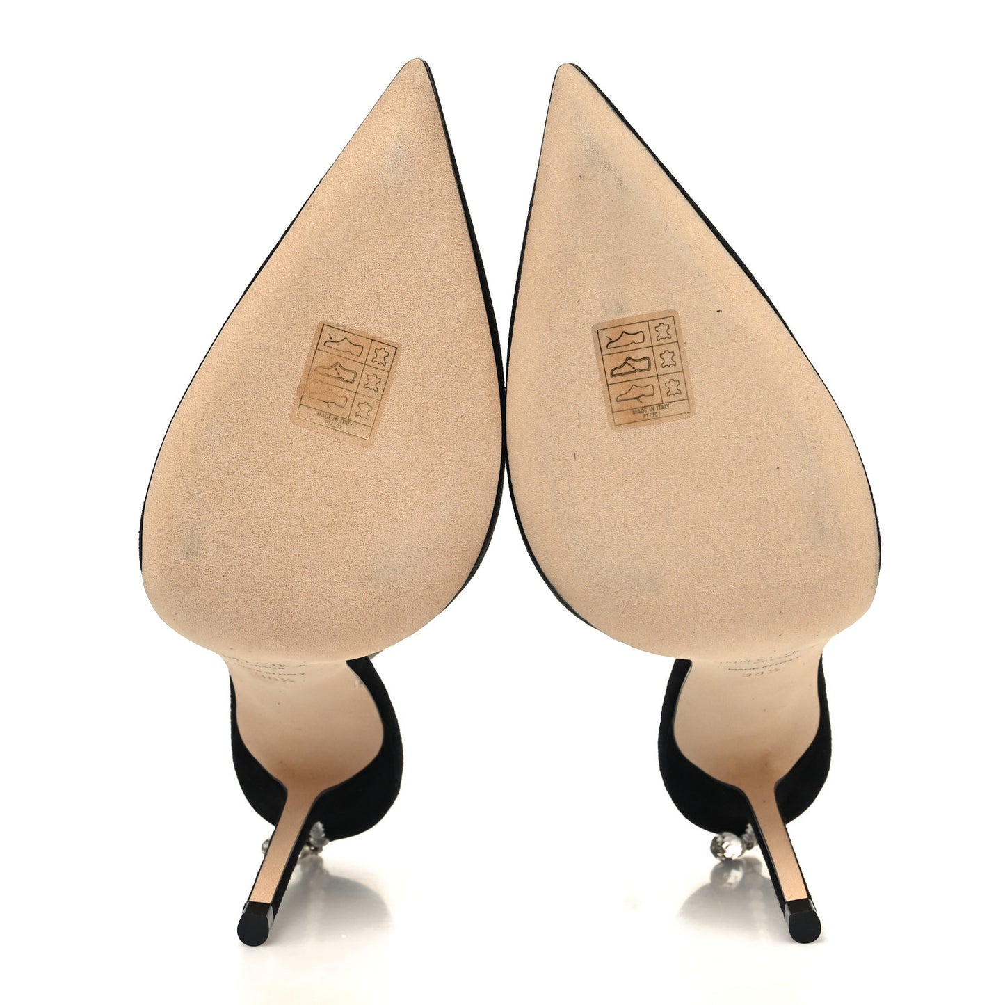 Suede Crystal Saeda 100 Pumps 38.5 Black