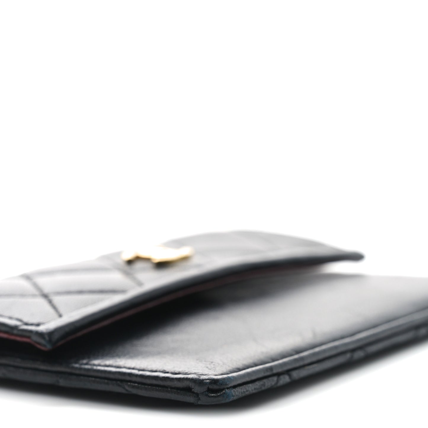 Lambskin Quilted Coin Purse Black