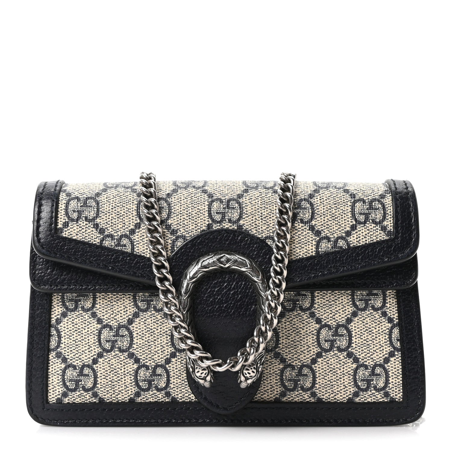 Gucci GG Supreme Monogram Textured Dollar Calfskin Super Mini