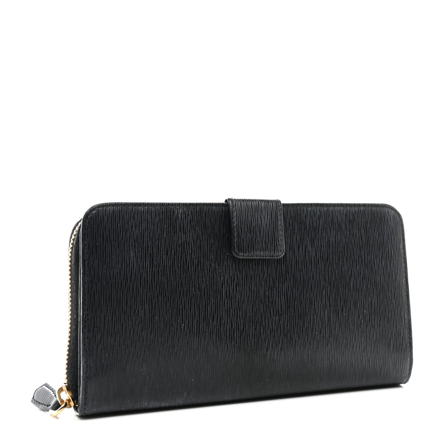Prada Vitello Move Zip Around Wallet Black 3 of 10
