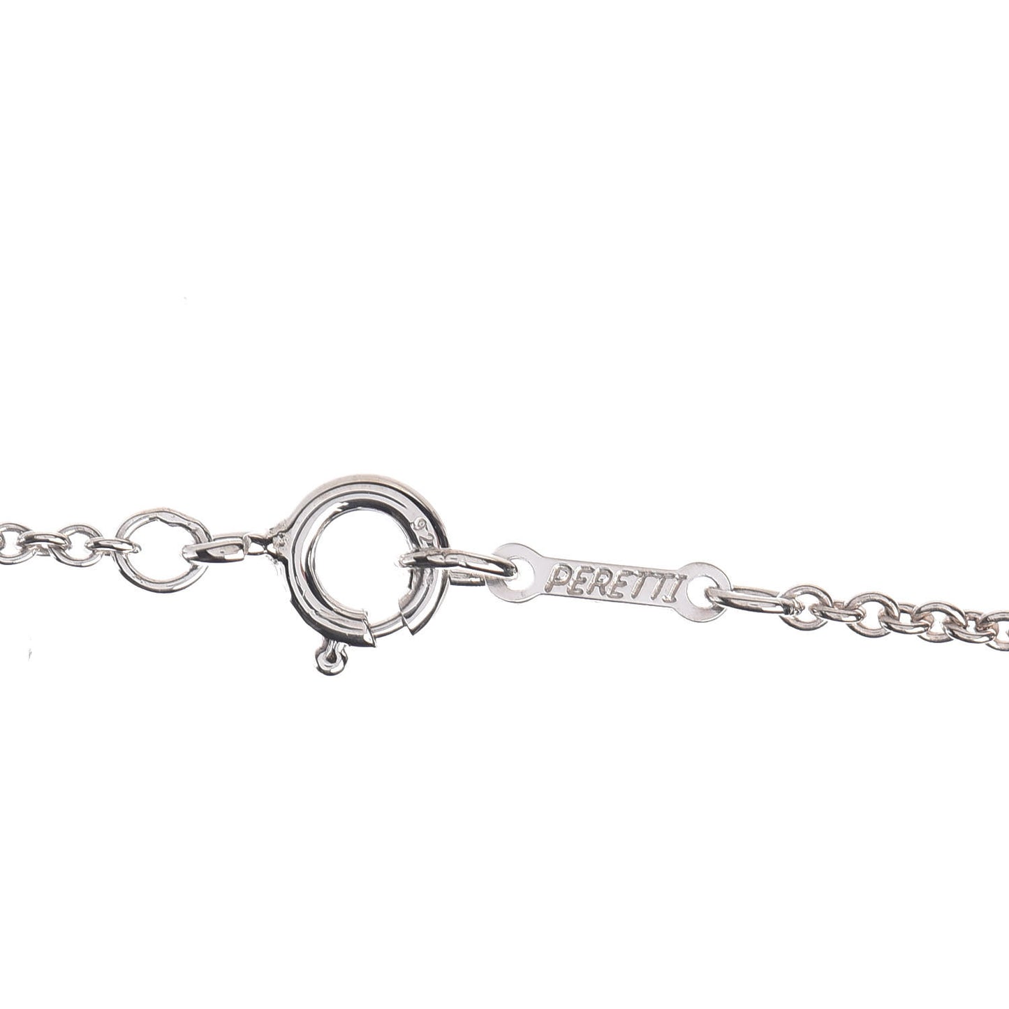 Sterling Silver 25mm Elsa Peretti Bean Pendant Necklace