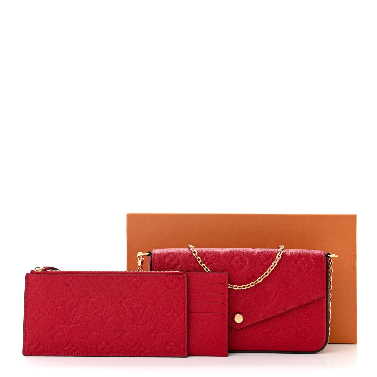 Louis Vuitton Empreinte Pochette Felicie Chain Wallet Cherry 11 of 11