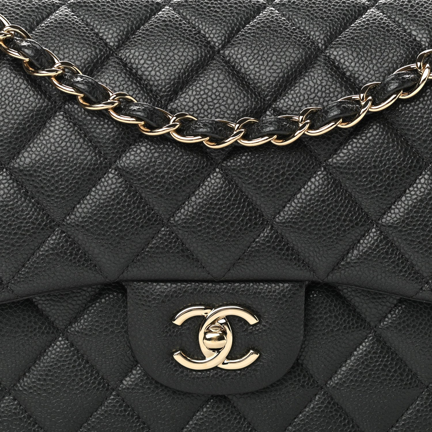 Chanel Caviar Quilted Jumbo Double Flap Dark Grey 12 of 12