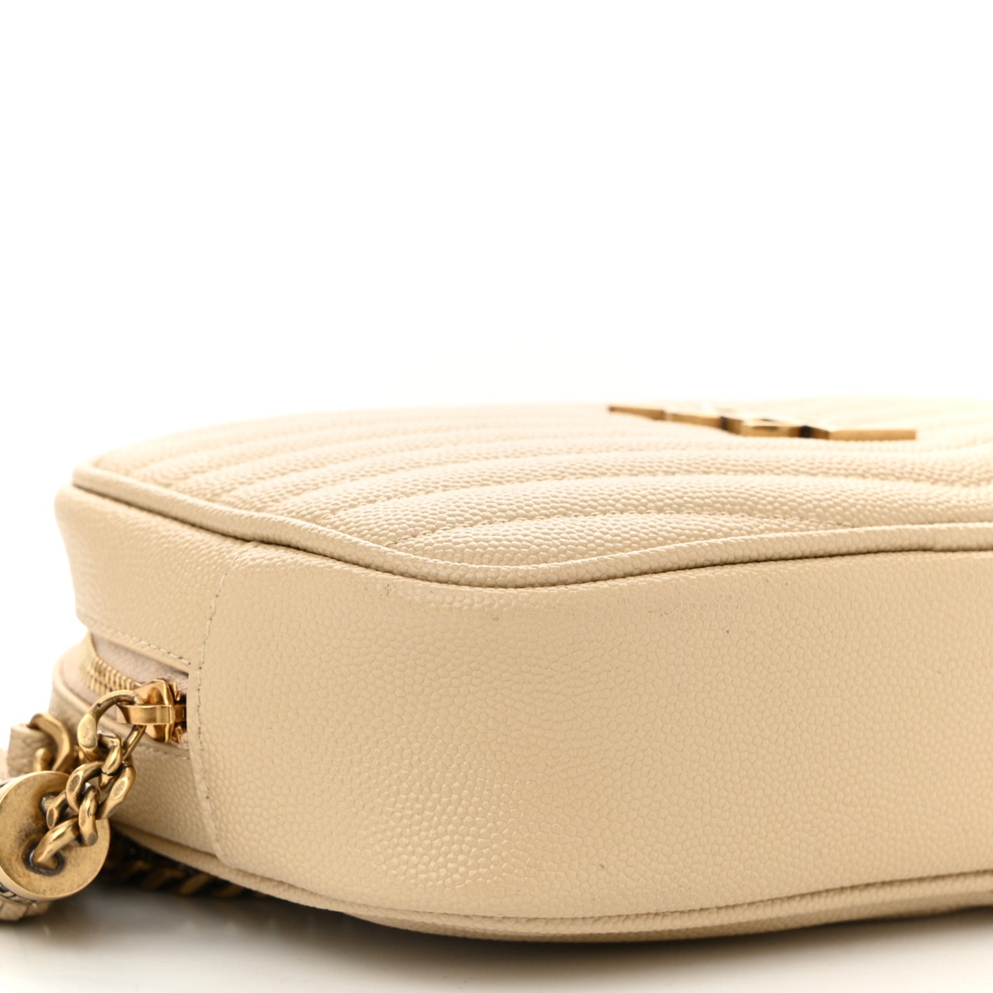Grain De Poudre Matelasse Monogram Mini Lou Camera Bag Dark Beige