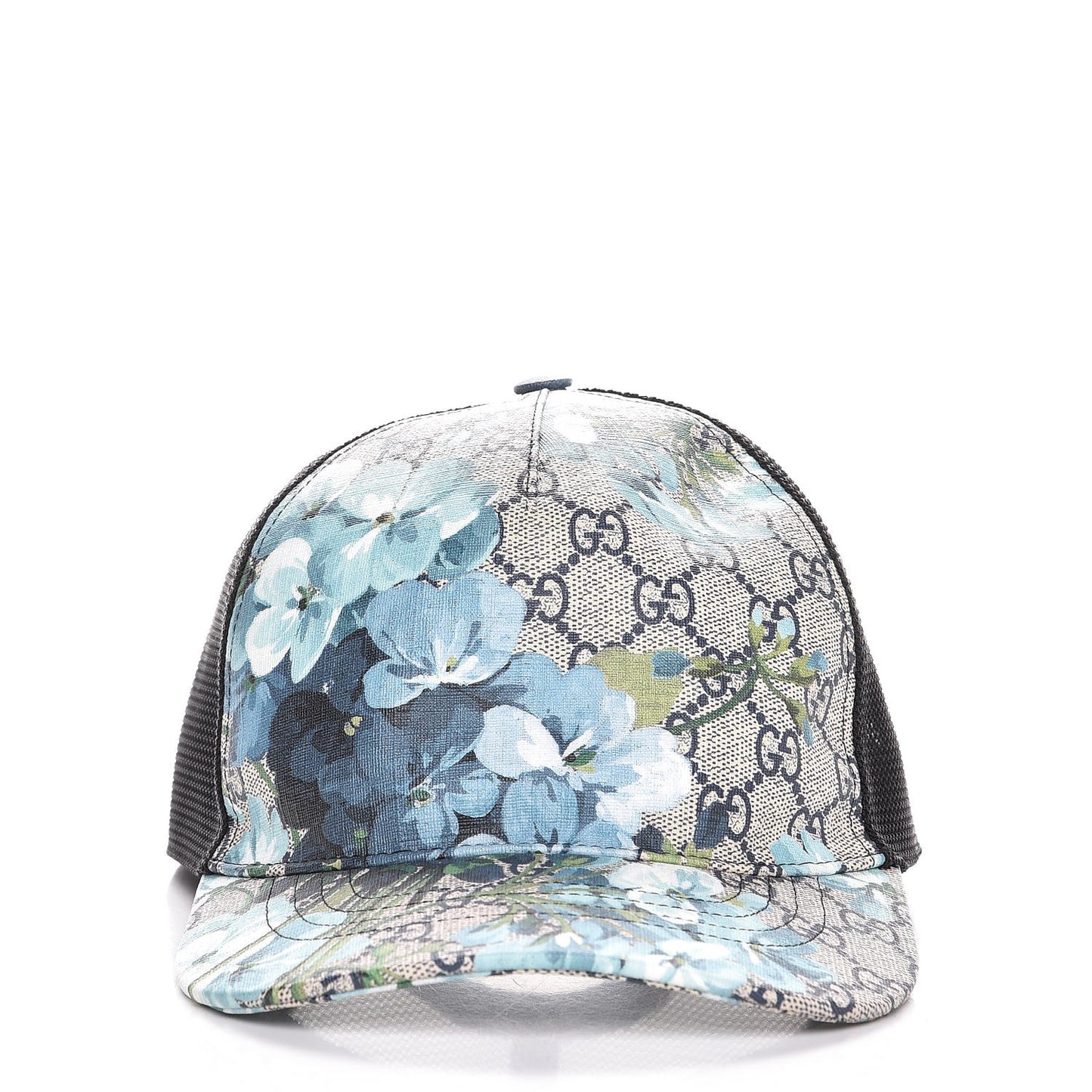 GG Supreme Monogram Blooms Baseball Hat XL Beige Blue Navy