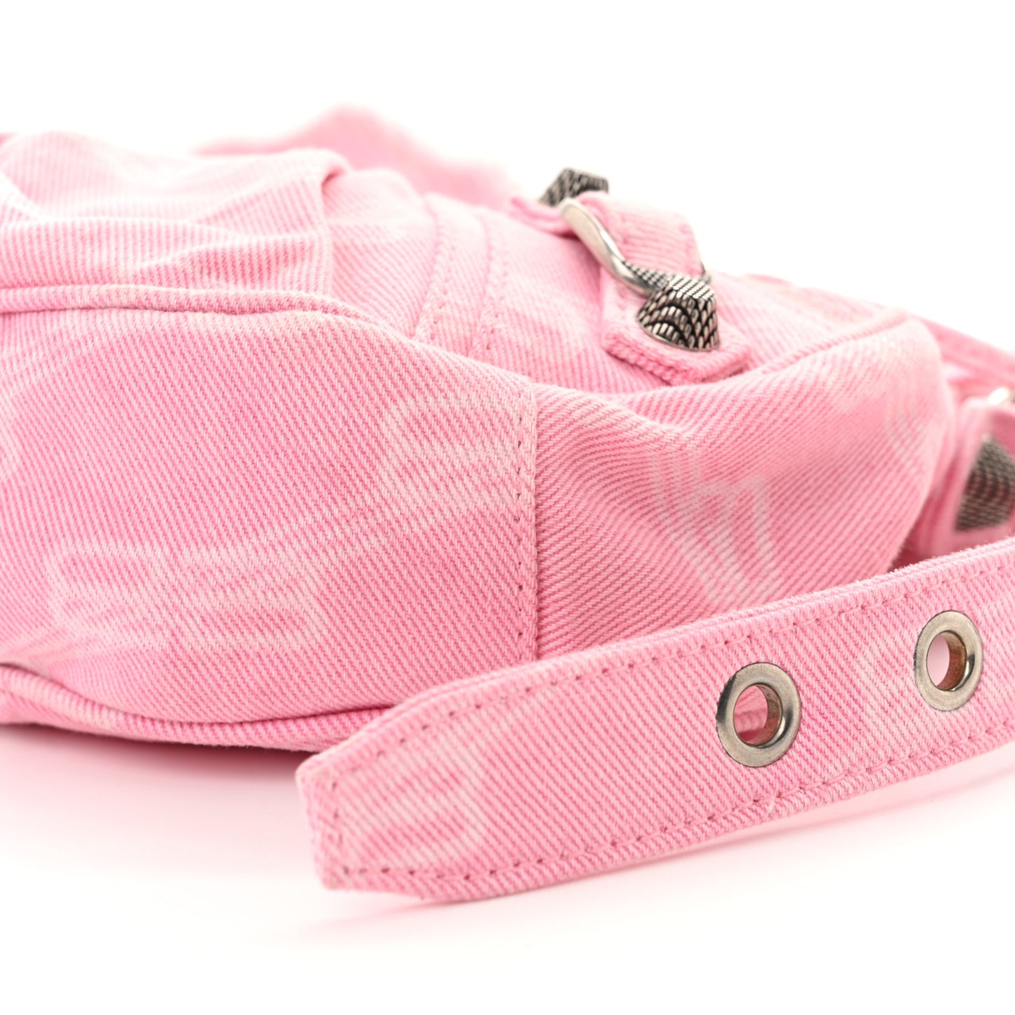 Denim BB Monogram Le Cagole Shoulder Bag XS Pink