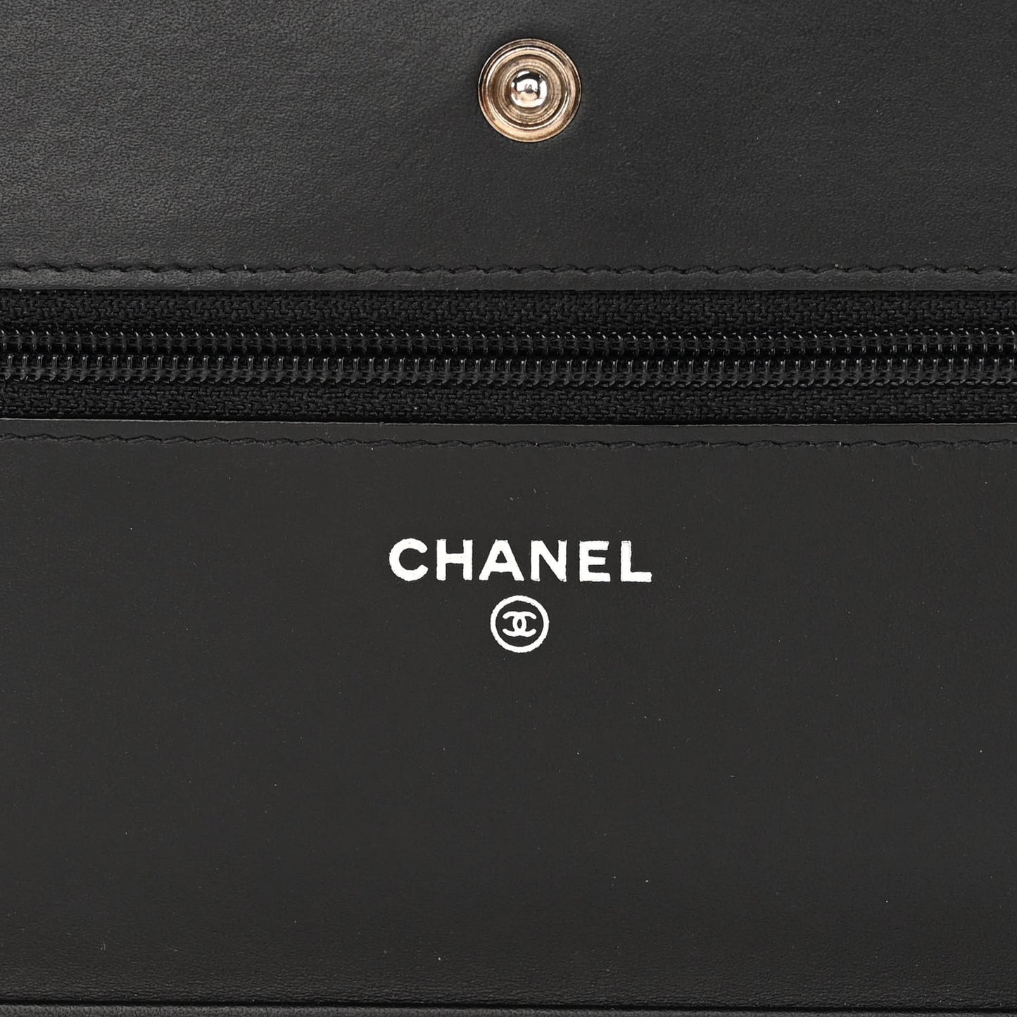 Aged Calfskin Quilted Lucky Charms 2.55 Reissue Wallet On Chain WOC Black