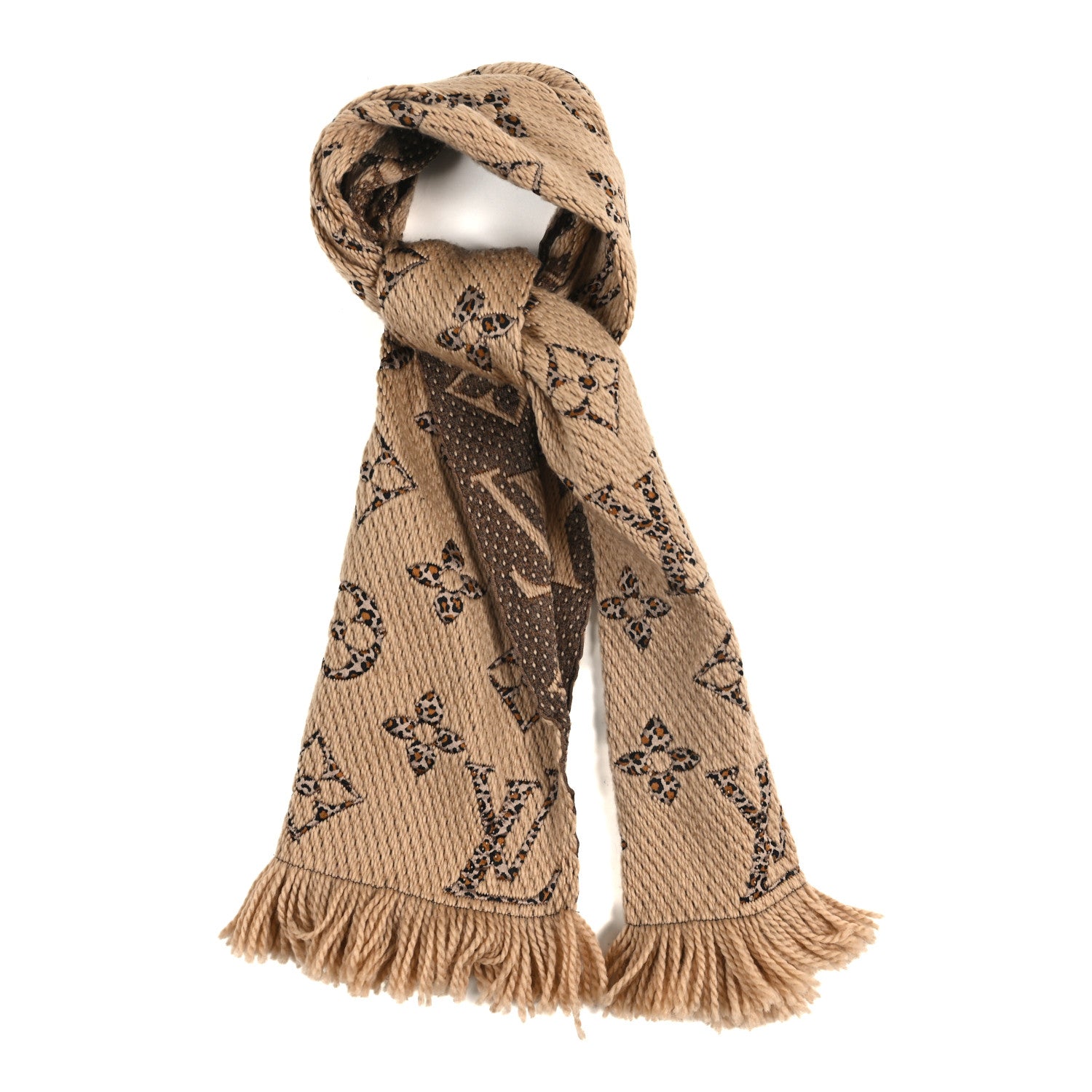 Louis Vuitton Wool Silk Monogram Giant Jungle Logomania Shine