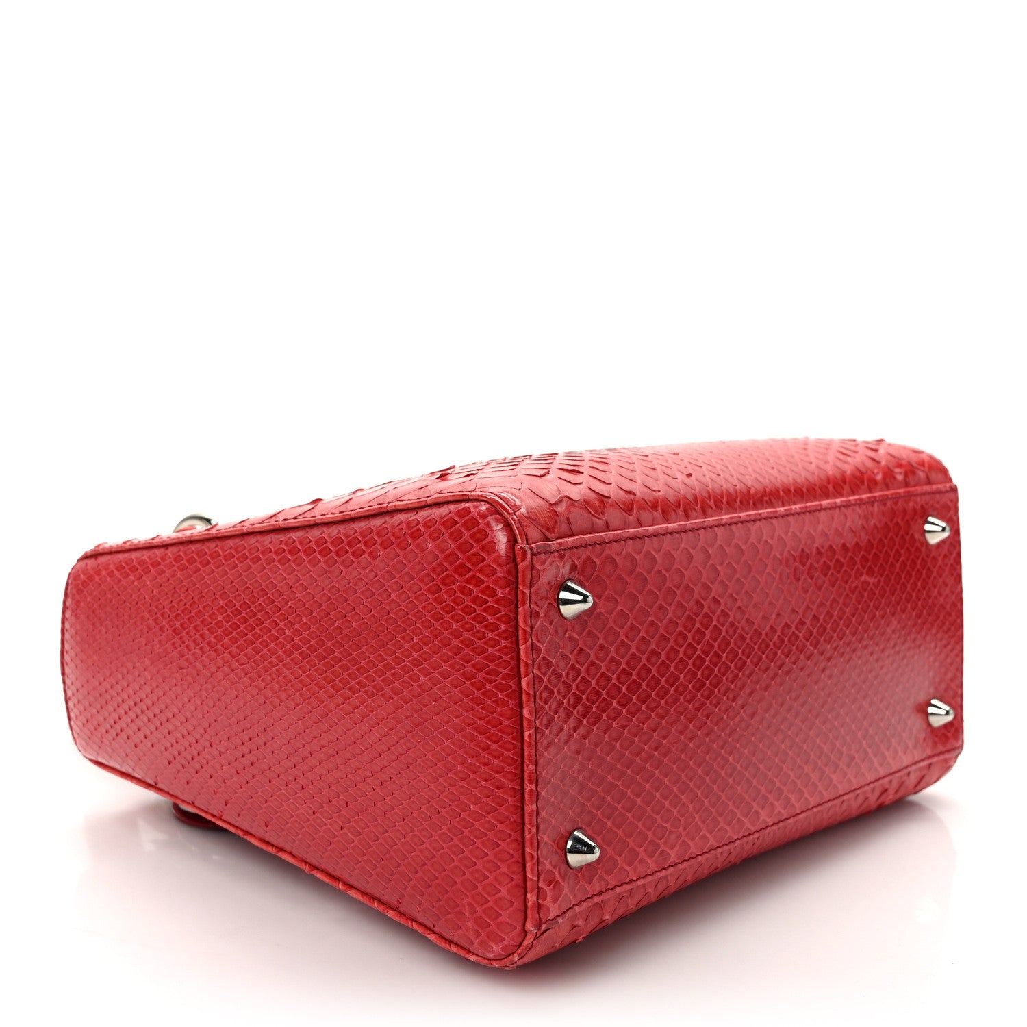 Christian Dior Snakeskin Medium Lady Dior Red 4 of 13