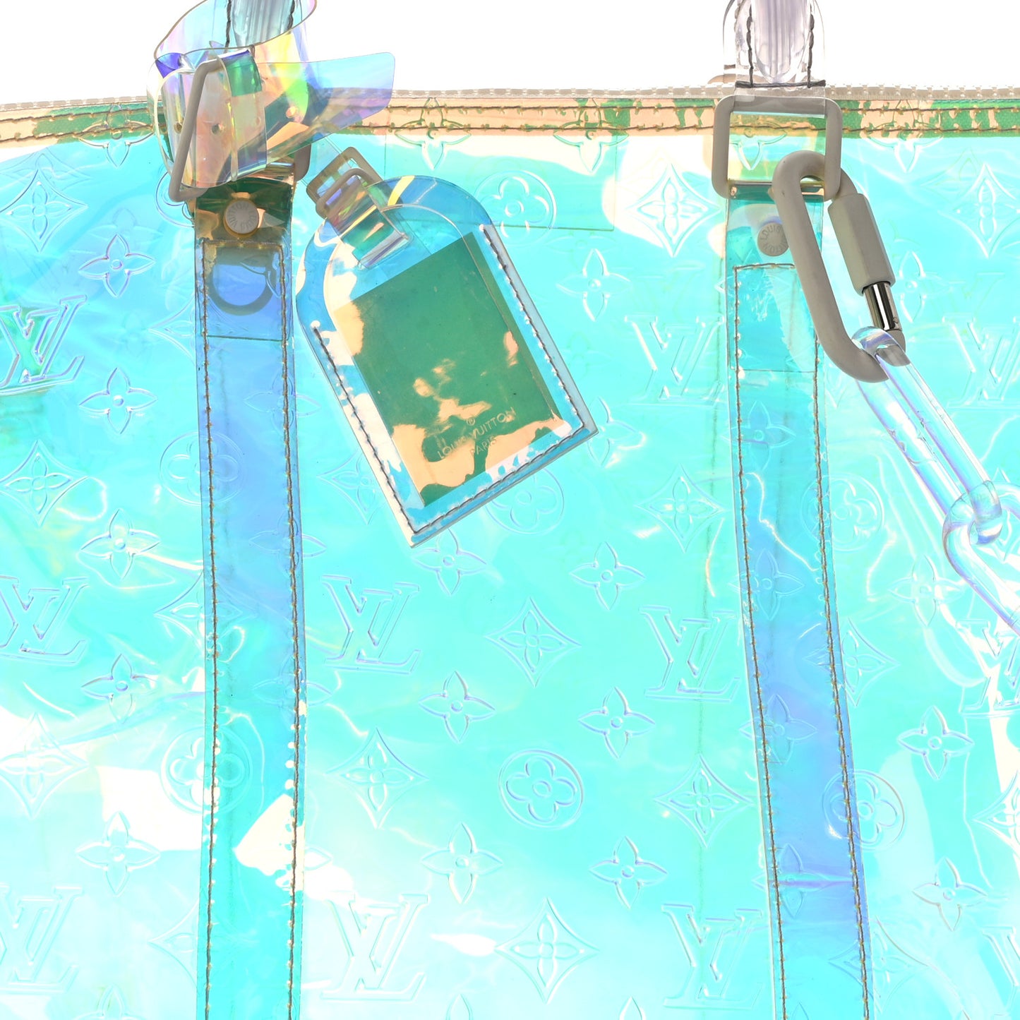 PVC Monogram Keepall Bandouliere 50 Iridescent Prism