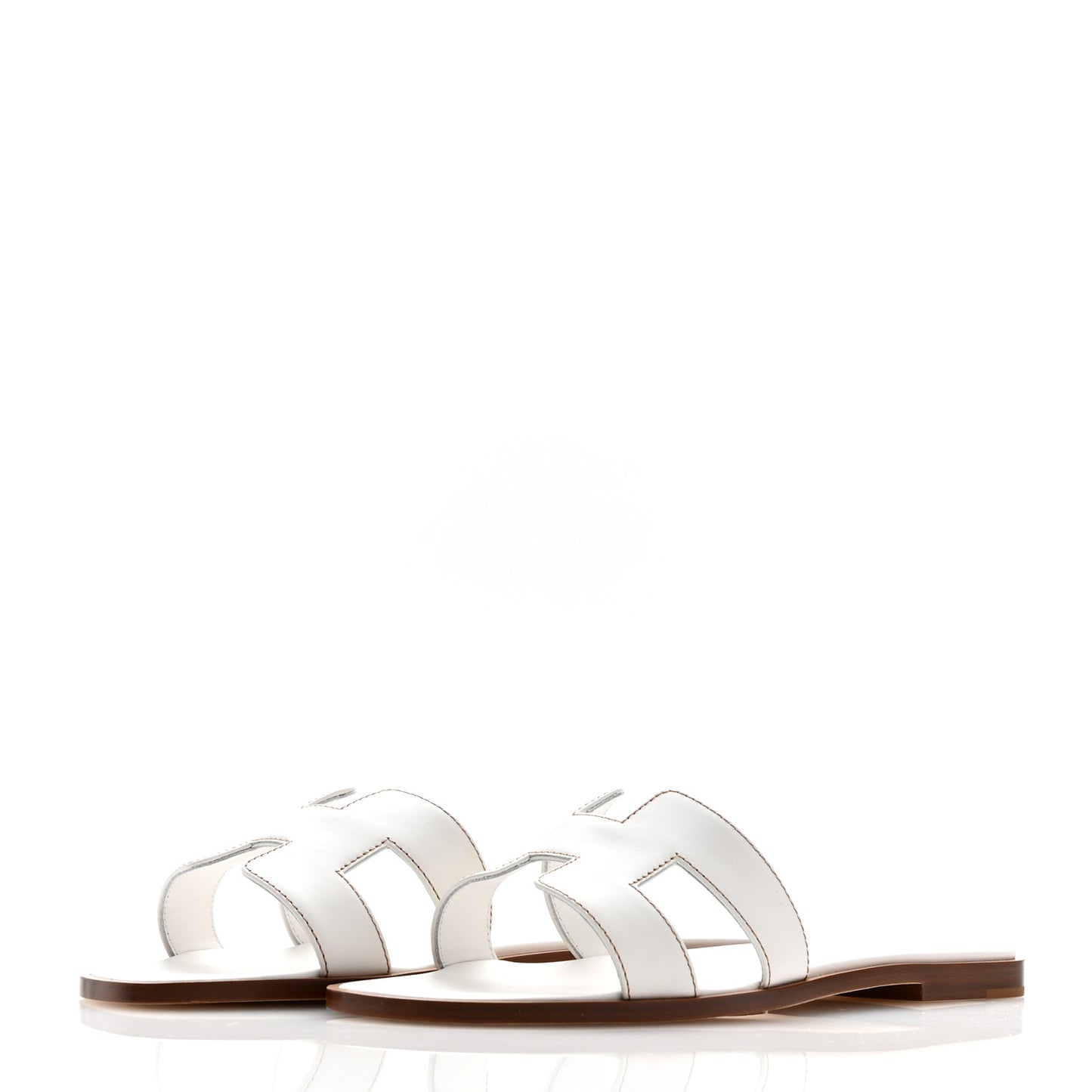 Box Calfskin Oran Sandals 38.5 White