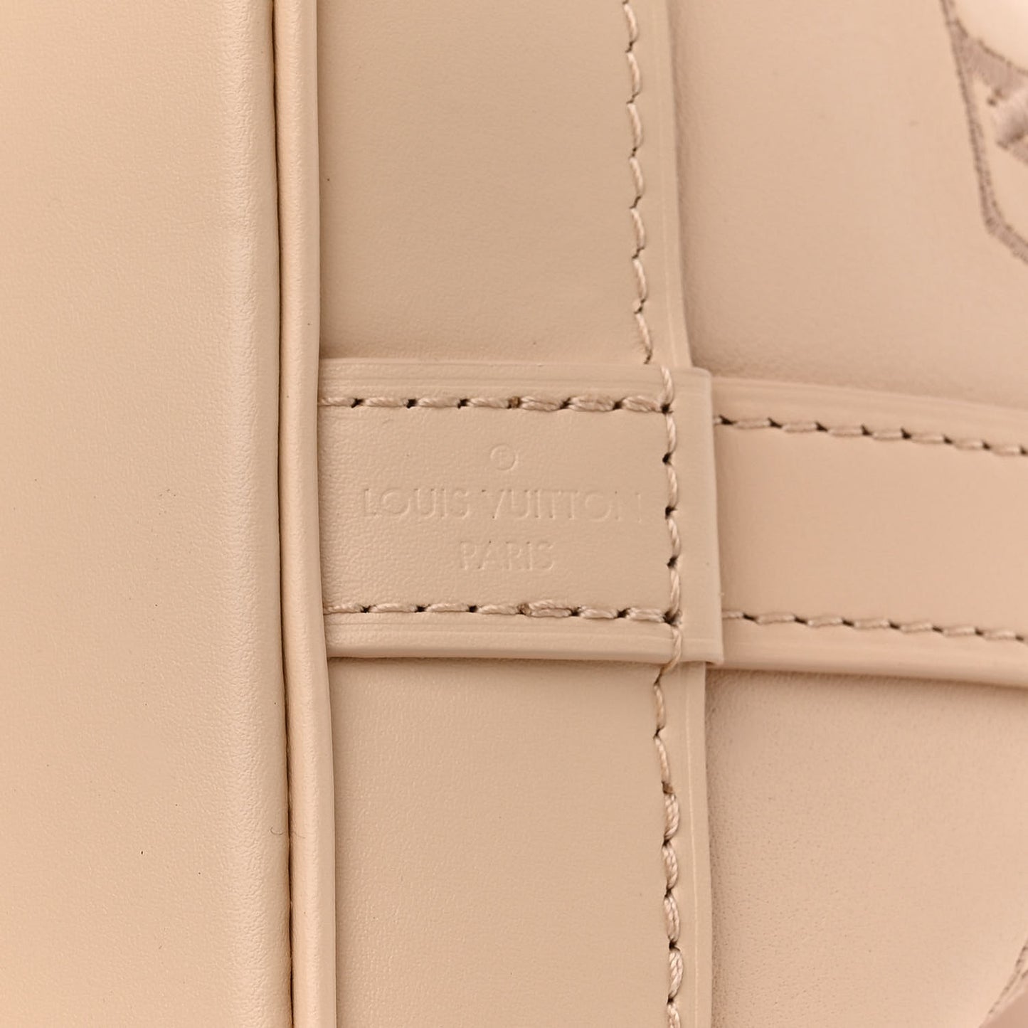 Calfskin Monogram Cutout Petit Noe Neutral