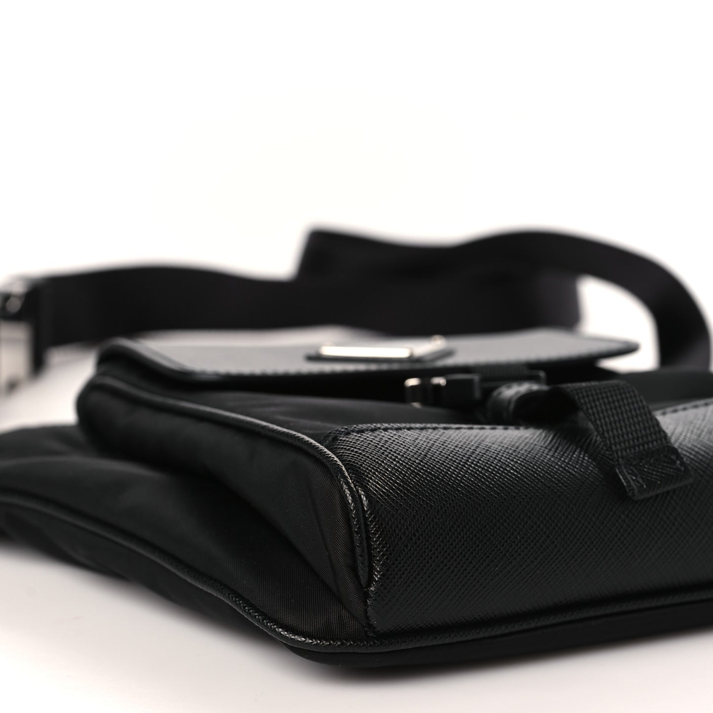 Re-Nylon Saffiano Belt Bag Black