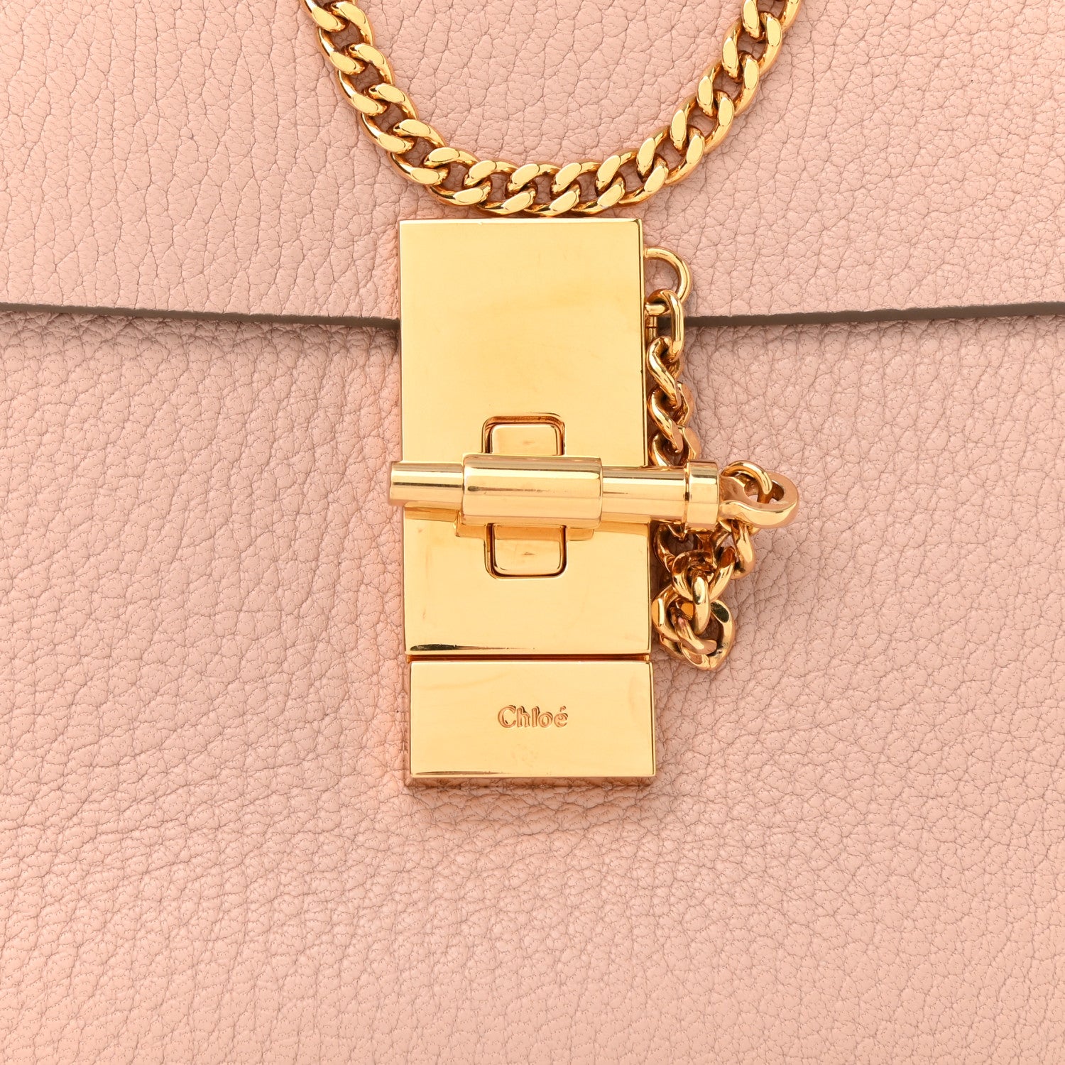 Chloe Grained Lambskin Mini Drew Shoulder Bag Cement Pink 8 of 11