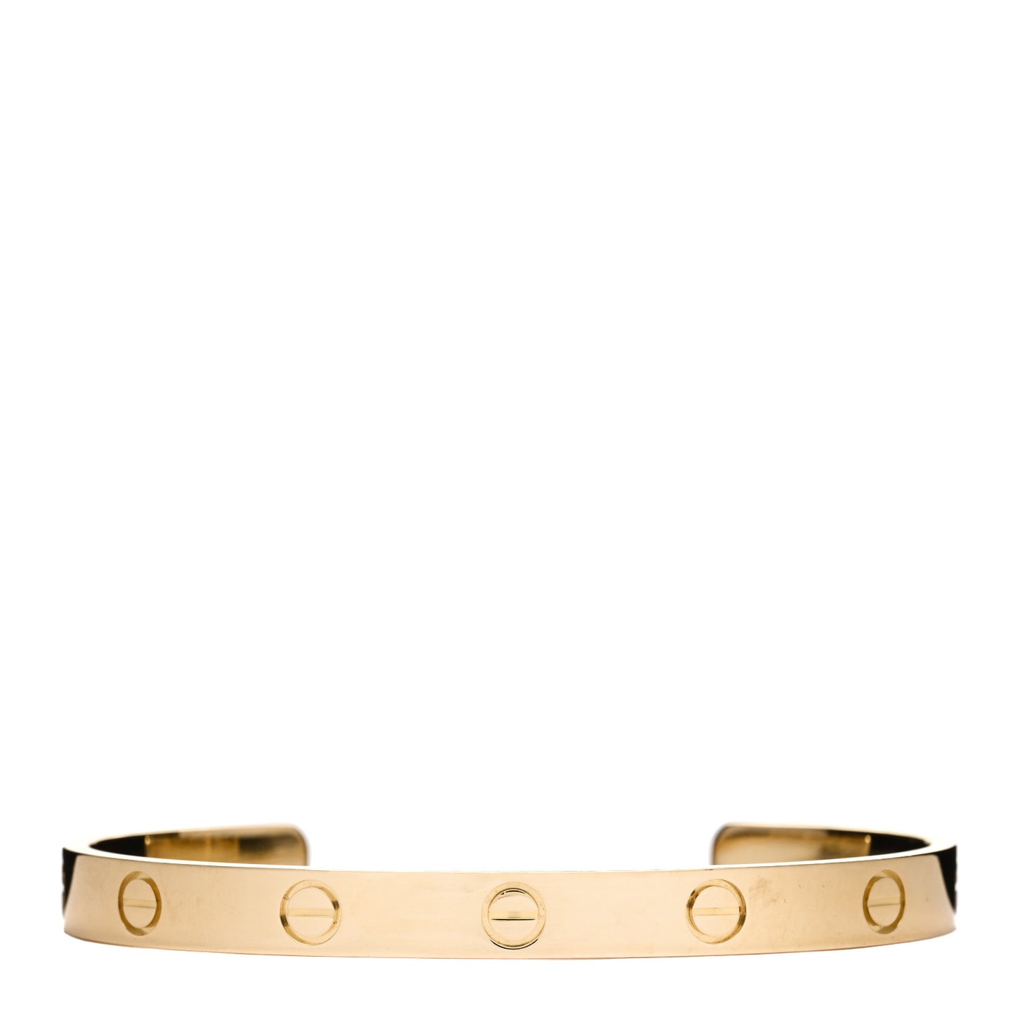 18K Yellow Gold LOVE Cuff Bracelet 17