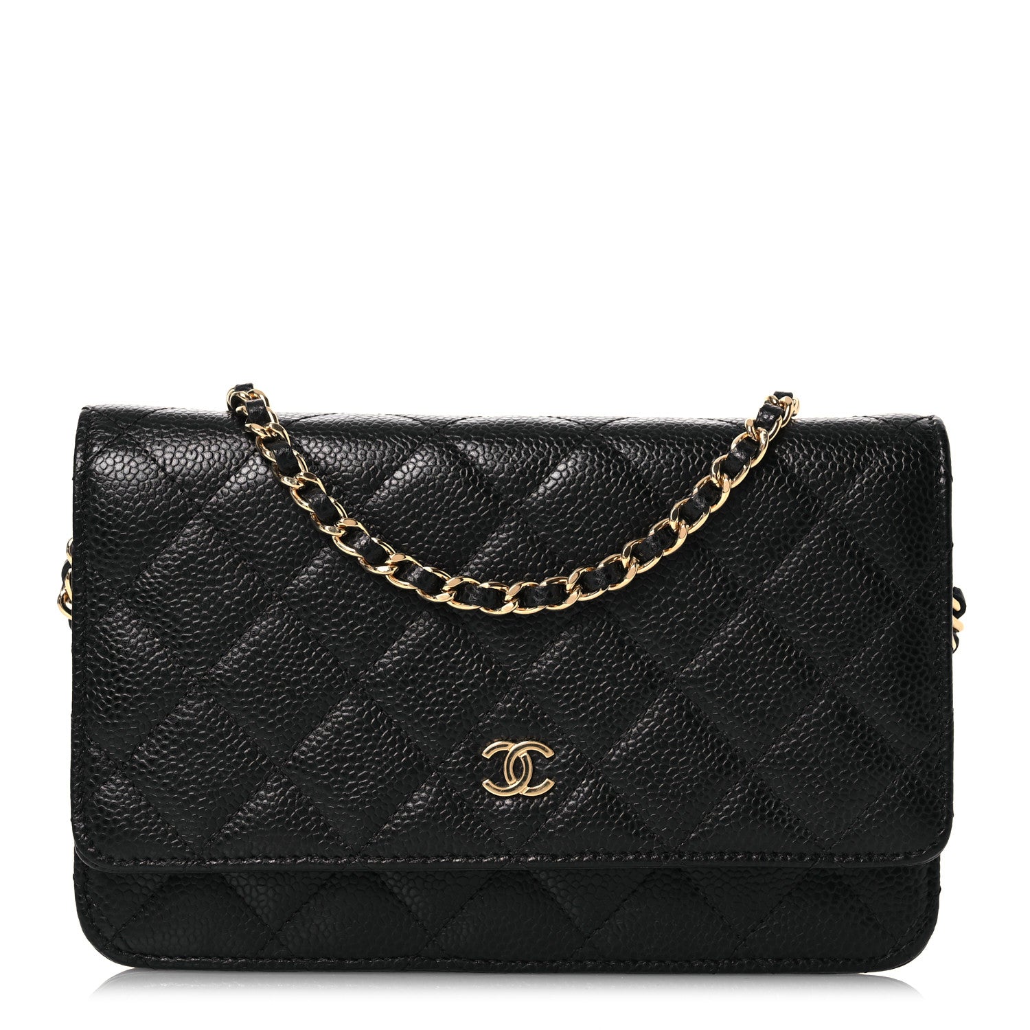 Chanel Caviar Quilted Wallet on Chain WOC Black 1 of 19