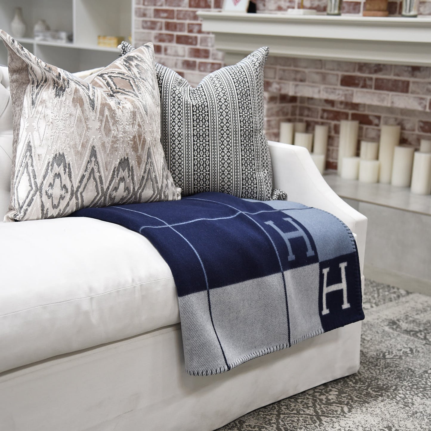 Wool Cashmere Avalon III Blanket Caban Ecru