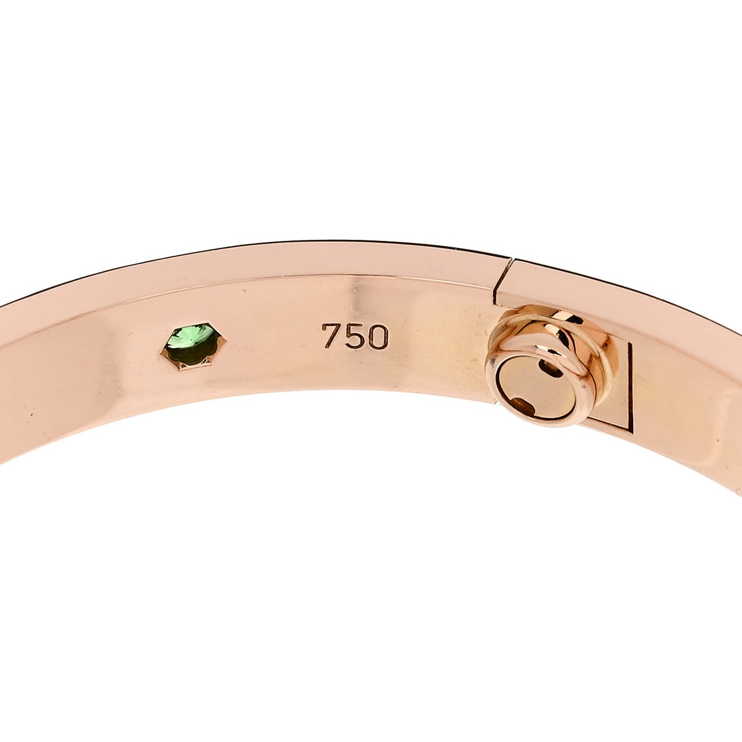 18K Pink Gold Sapphire Garnet Amethyst LOVE Bracelet 17
