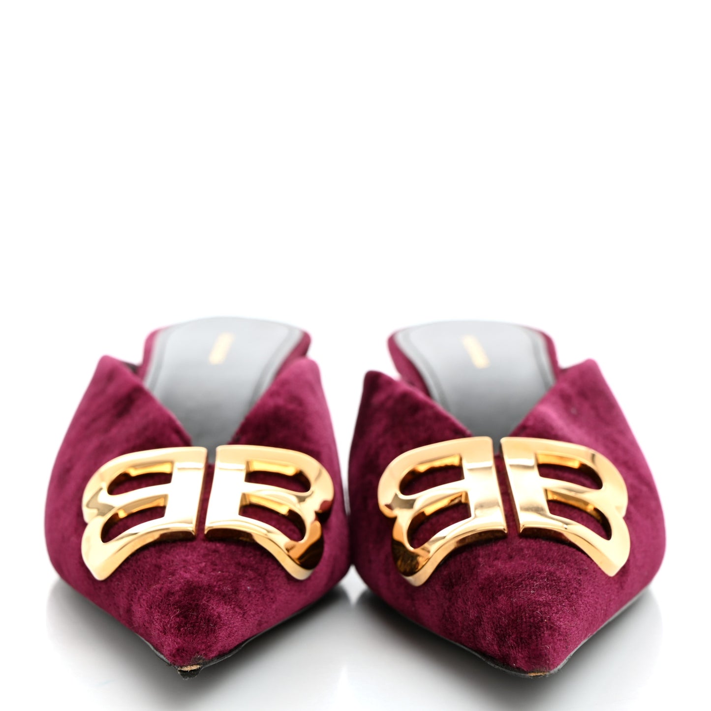 Velvet Extreme BB Knife Pointed Toe 40mm Mules 38.5 Rouge Prune