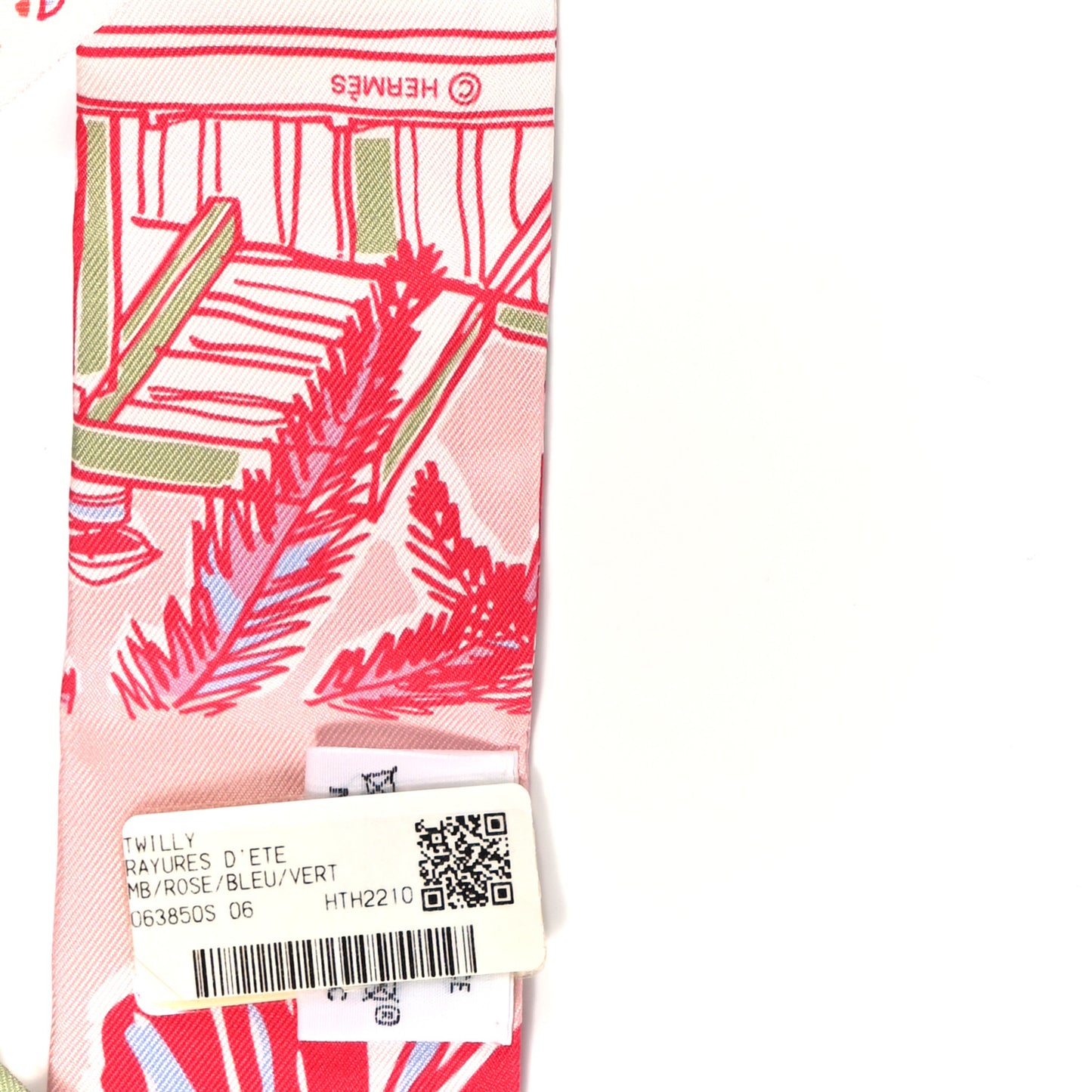 Silk Rayures D'Ete Twilly Rose Bleu Vert