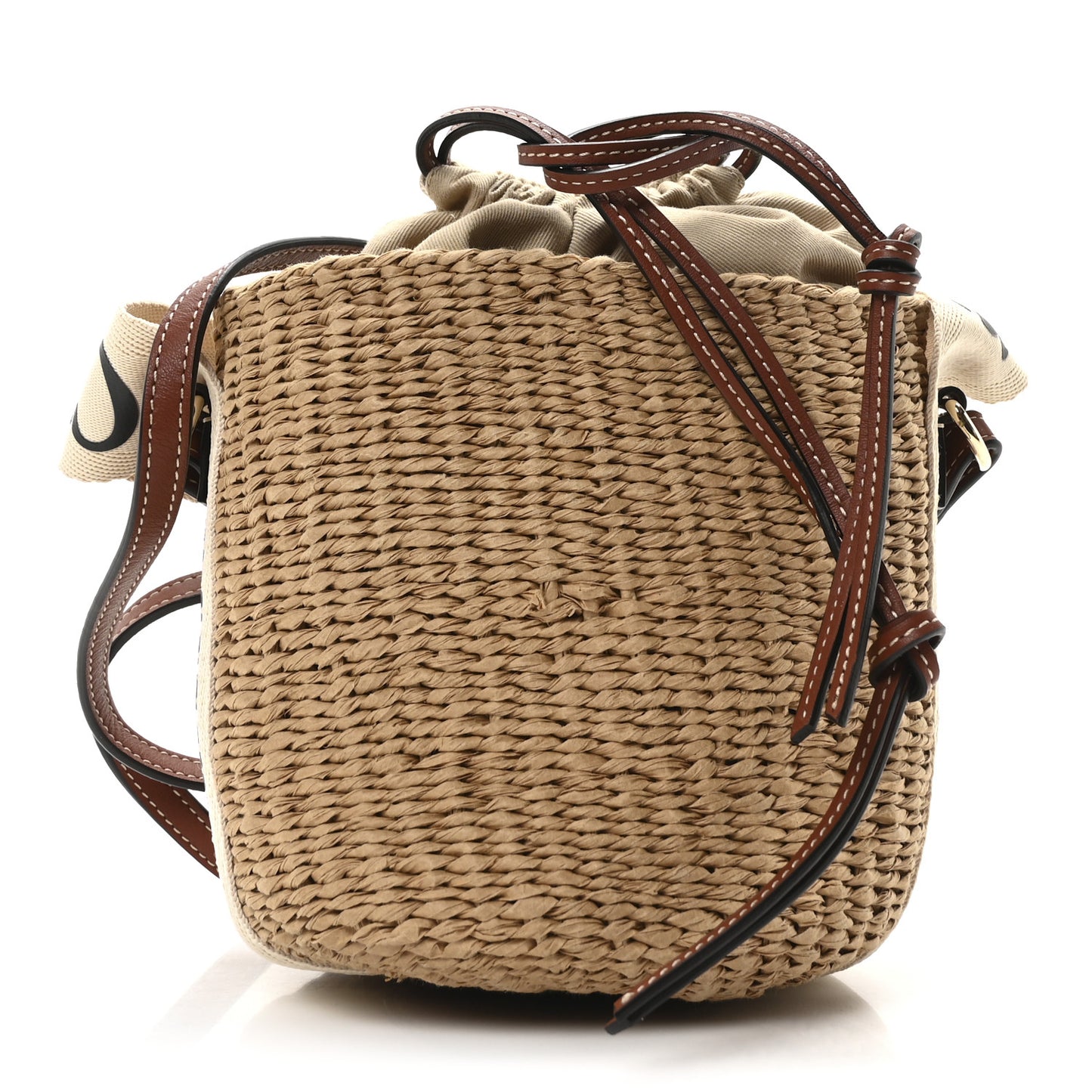 Natural Woven Fiber Small Woody Basket