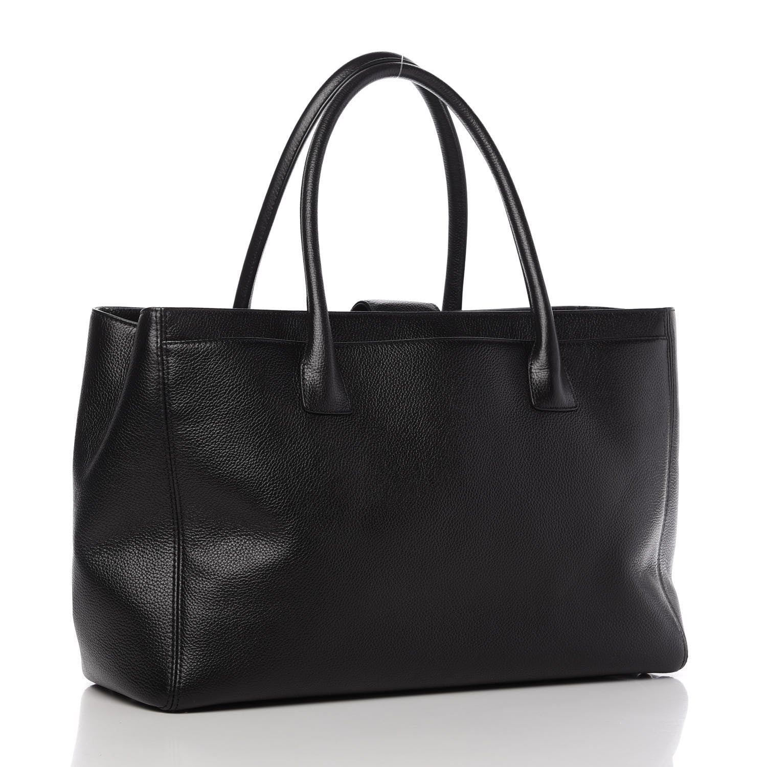 Chanel Calfskin Cerf Executive Shopper Tote Black 3 of 10