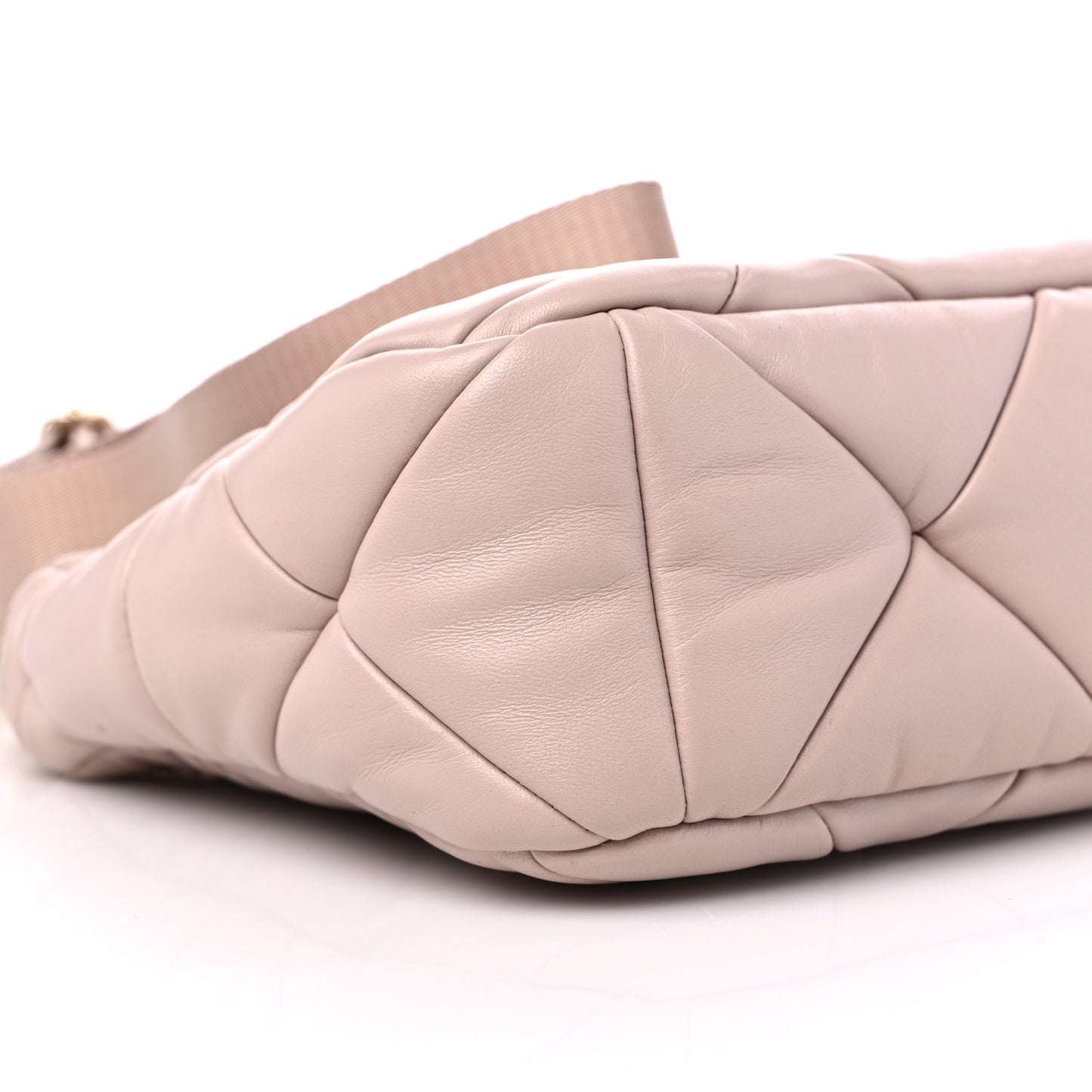 Nappa Re-Nylon Triangle Quilted Patchwork System Shoulder Bag Ninfea