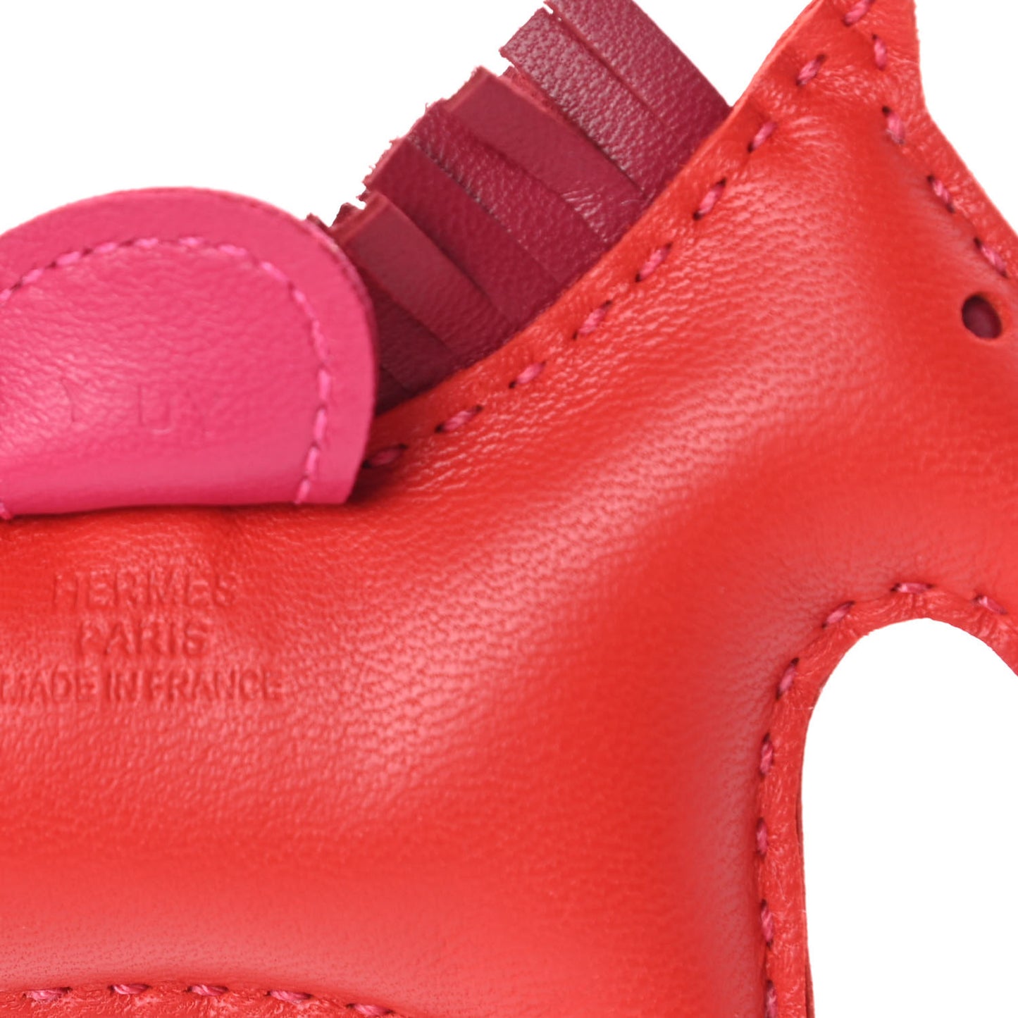 Milo Lambskin Grigri Rodeo Horse Bag Charm PM Rouge Indien Rubis Rose Mexico