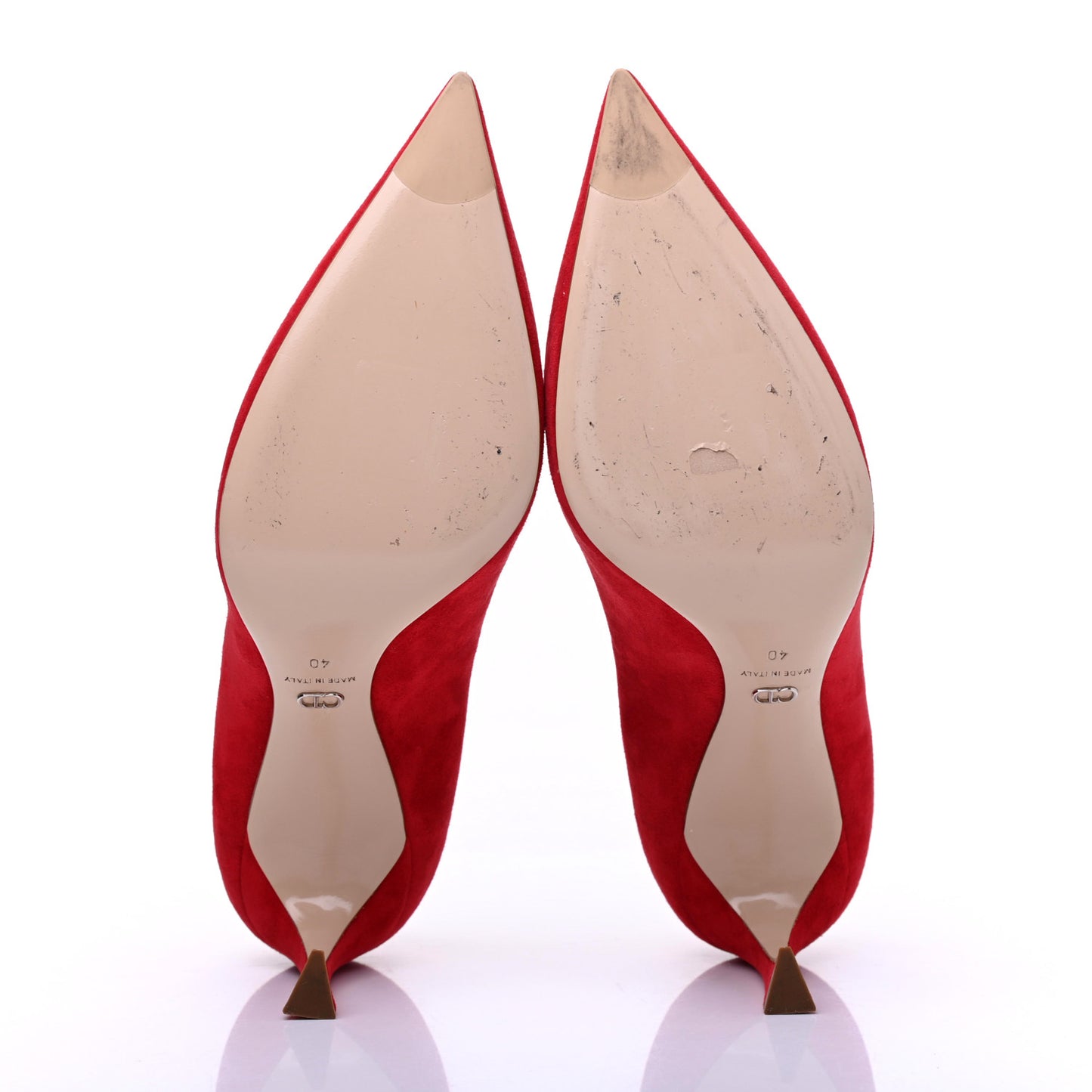 Suede Songe Pumps 40 Red