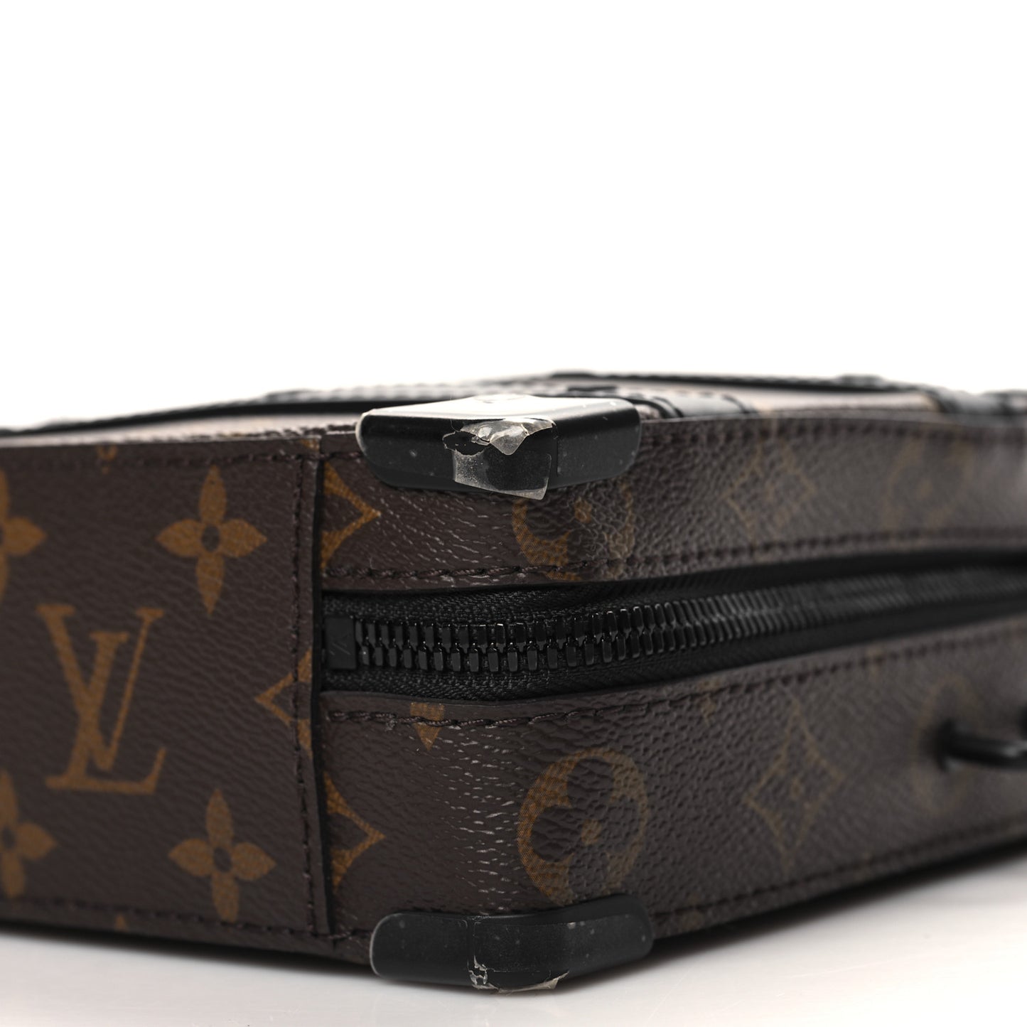 Monogram Macassar Handle Soft Trunk Black