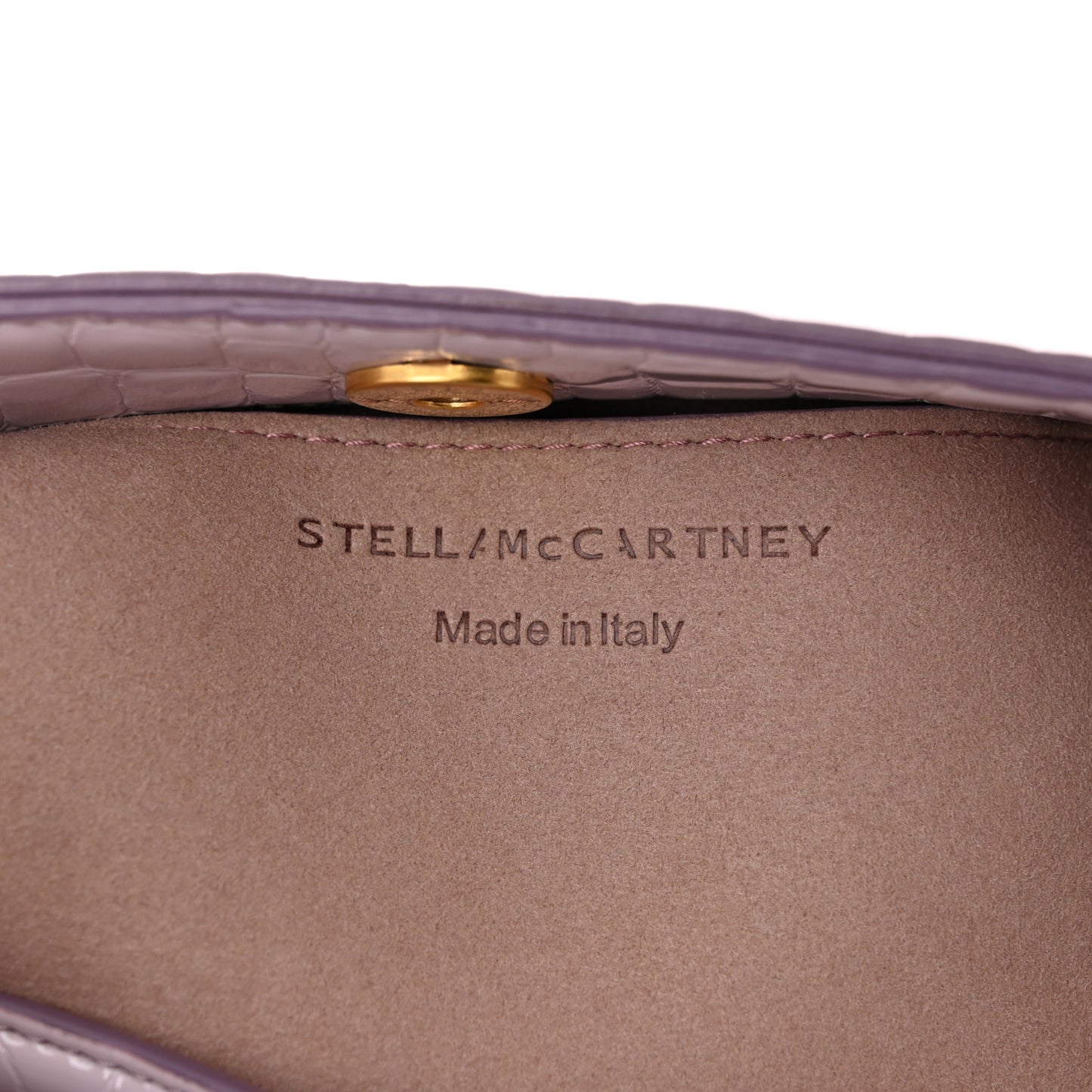 Eco Alter Crocodile Embossed Nappa Small Frayme Shoulder Bag Lilac