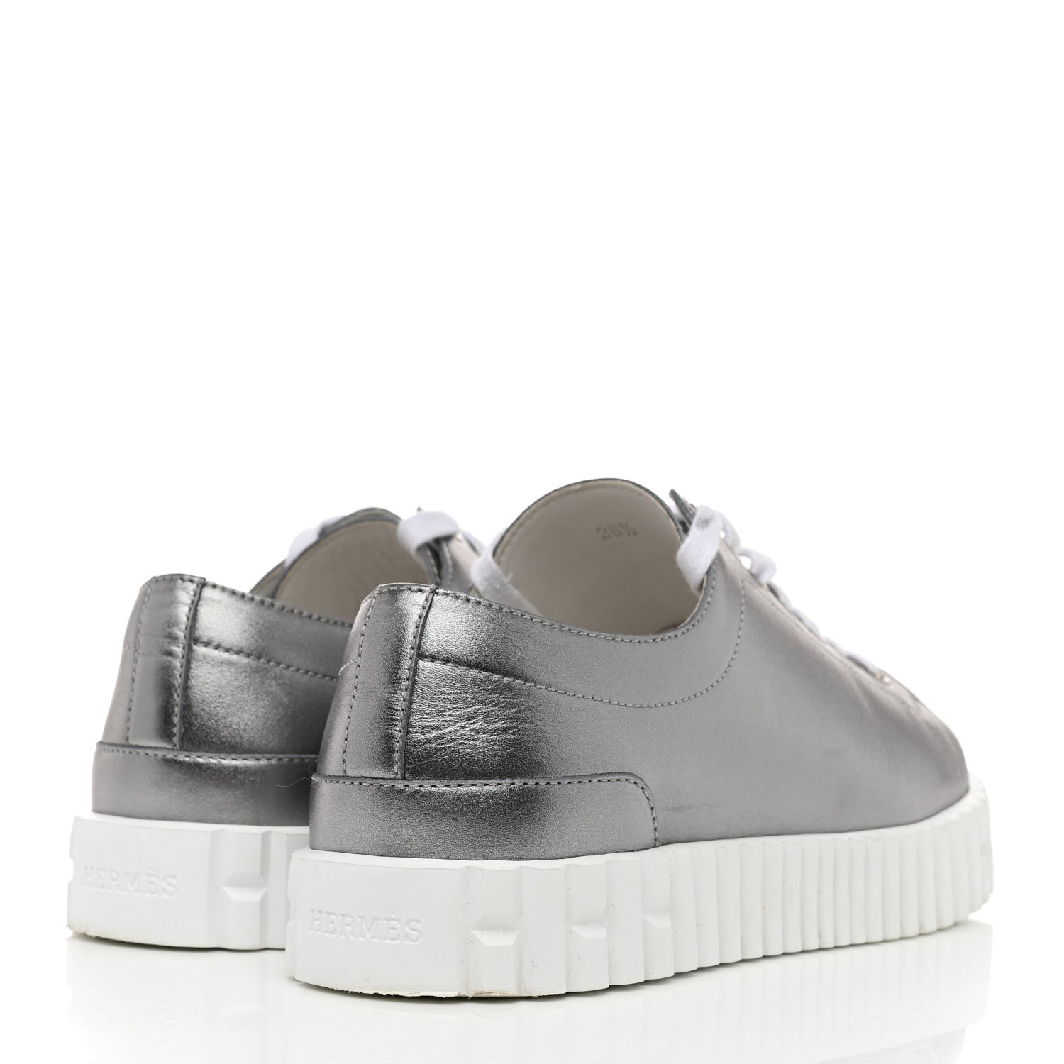 Hermes Metallic Calfskin Cross Sneakers 36.5 4 of 8