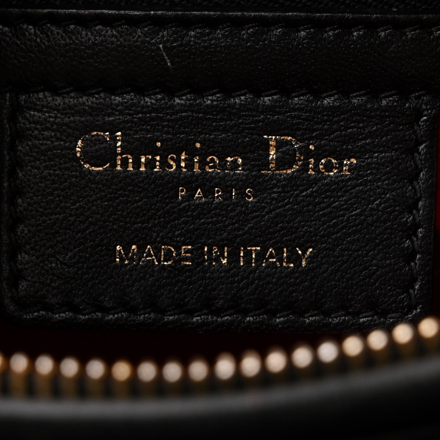 Lambskin Cannage Medium Lady Dior Black