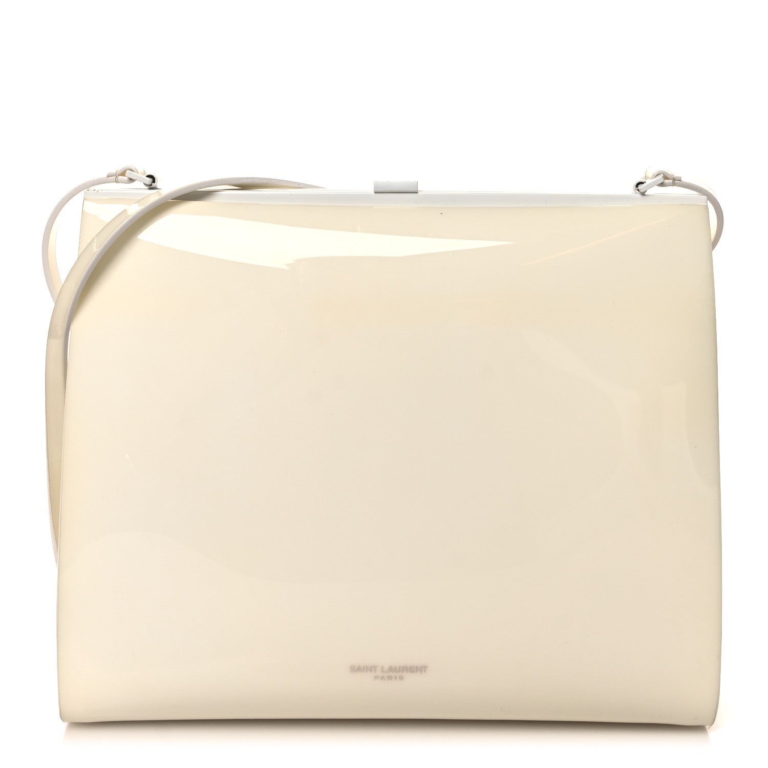 Saint Laurent Vinyl Le-Anne Marie Shoulder Bag White Powder 1 of 10