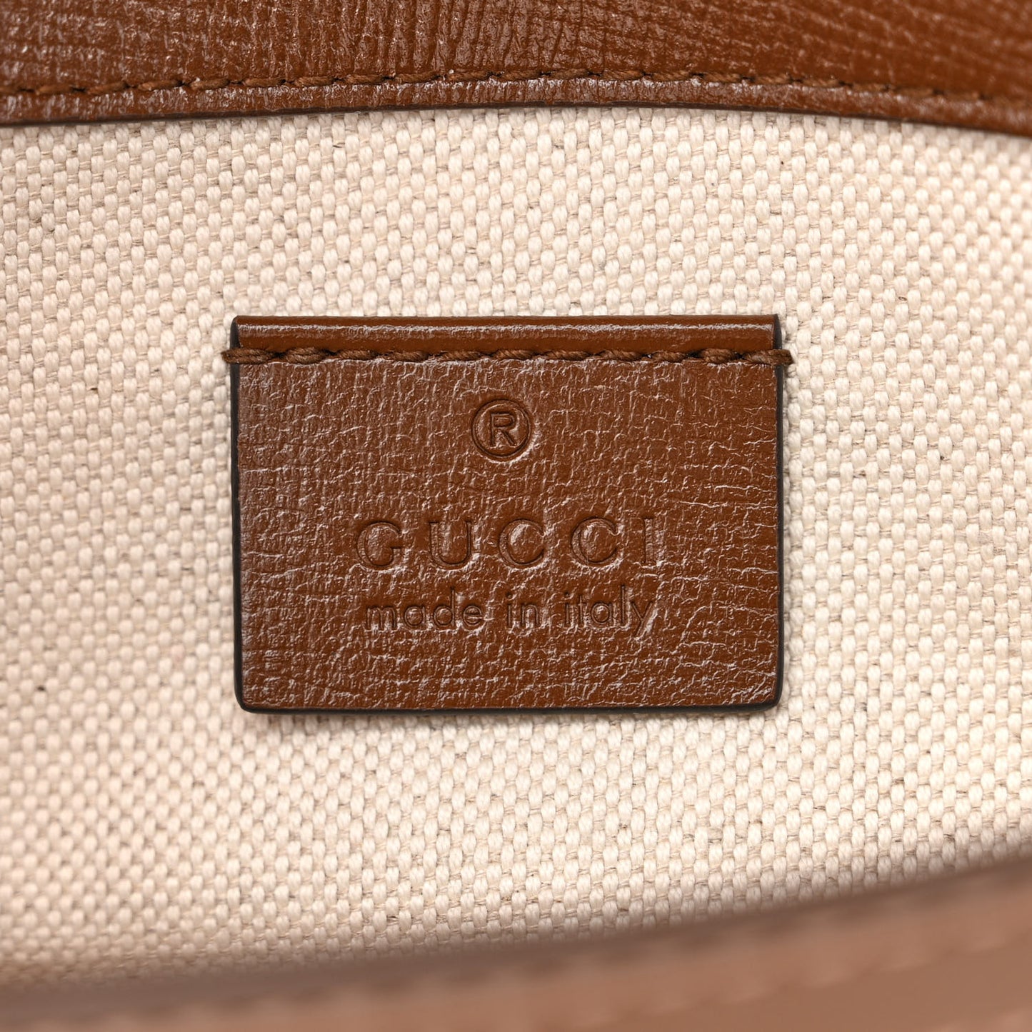 GG Supreme Monogram Azalea Calfskin Web Mini Horsebit 1955 Shoulder Bag Beige Ebony Brown Sugar
