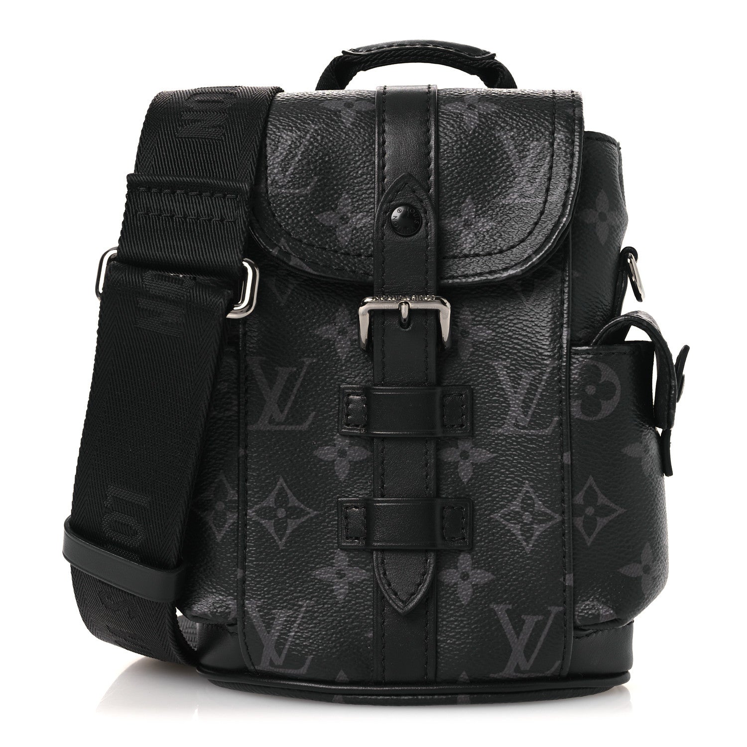 ブ*休様 Louis Vuitton ブラック ショルダーバッグ Louis Vuitton Monogram Eclipse Nano Christopher Backpack Black