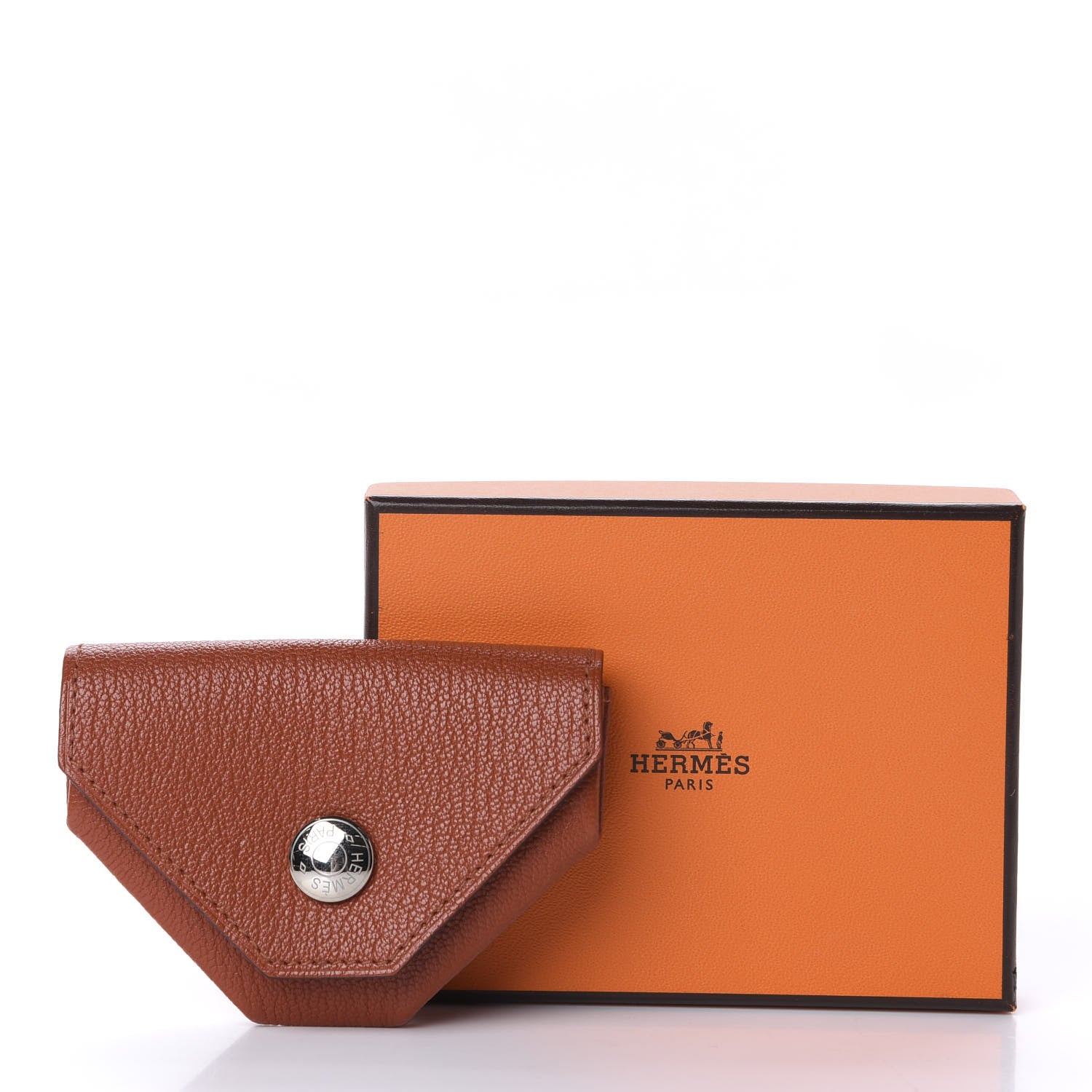 Hermes Chevre Mysore Le 24 Coin Purse Cuivre 10 of 10