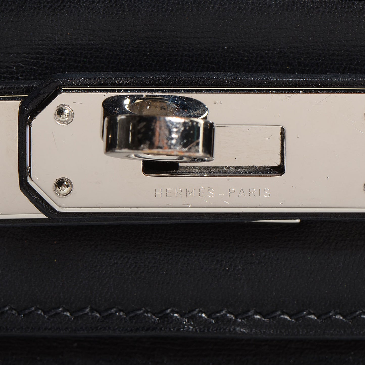Box Kelly Cut Clutch Black