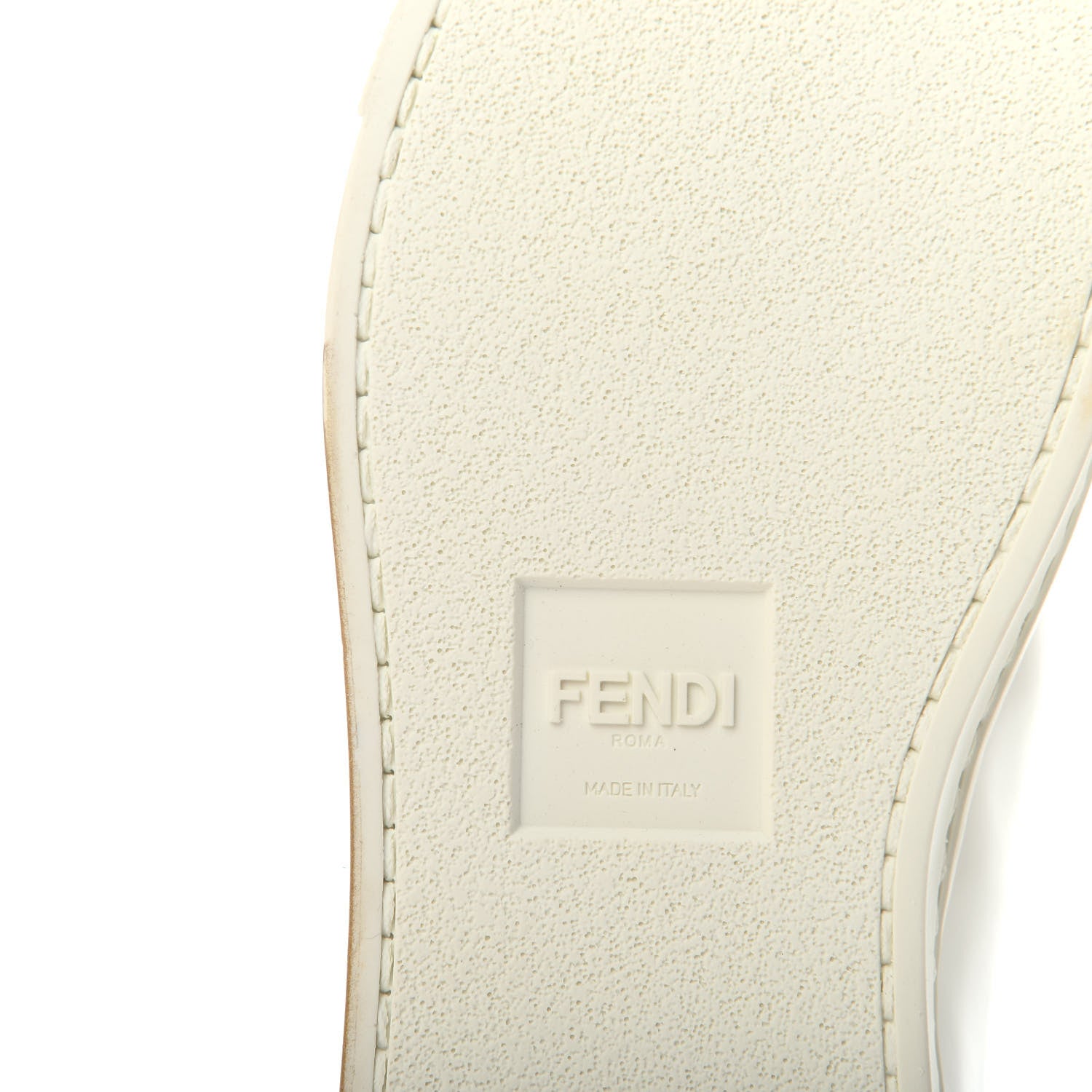 Fendi Calfskin Bugs Low Top Sneakers 35 White 7 of 9