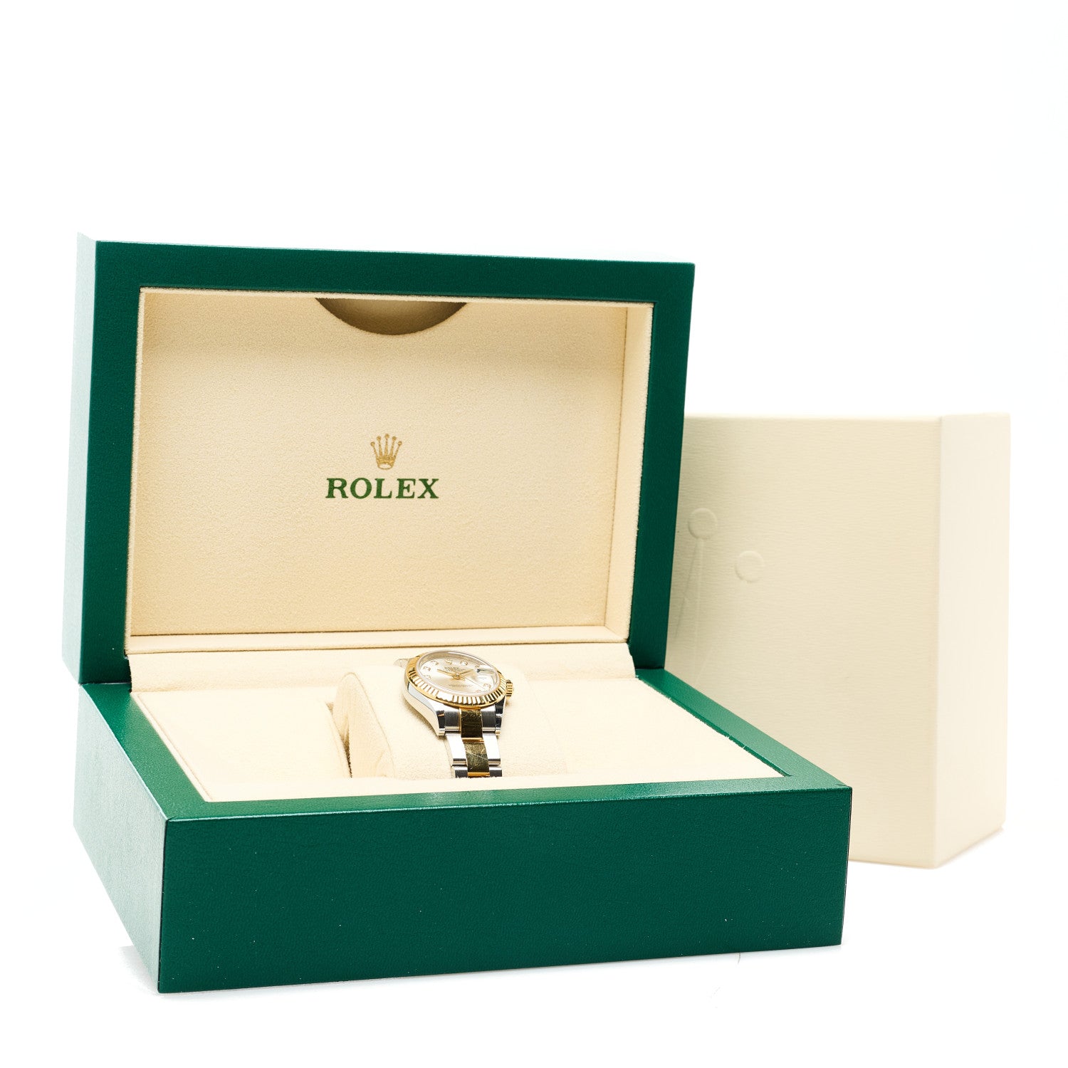 Rolex Stainless Steel 18K Yellow Gold Diamond 28mm Oyster Perpetual Datejust Watch Silver 279173 5 of 5