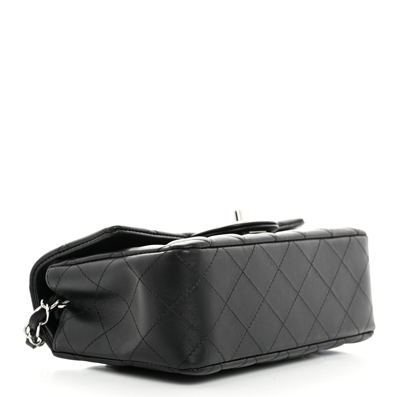 Chanel Lambskin Quilted Mini Rectangular Flap Black 4 of 10