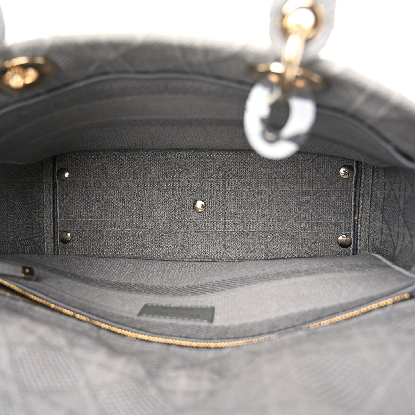 Canvas Embroidered Cannage Lady D-Lite Gray